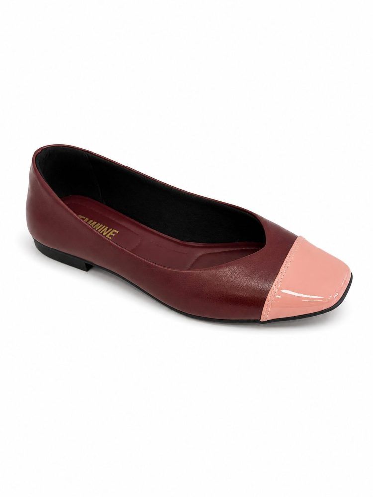 Sapatilha Bailarina Cap Toe Tata Burgundy/Rosa Sapatilha Bailarina Cap Toe Tata Burgundy/Rosa