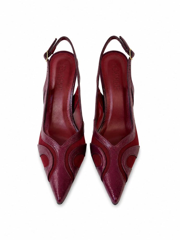 SLINGABACK SALTO FINO CABEDAL TELA Rihanna MARSALA SLINGABACK SALTO FINO CABEDAL TELA Rihanna MARSALA