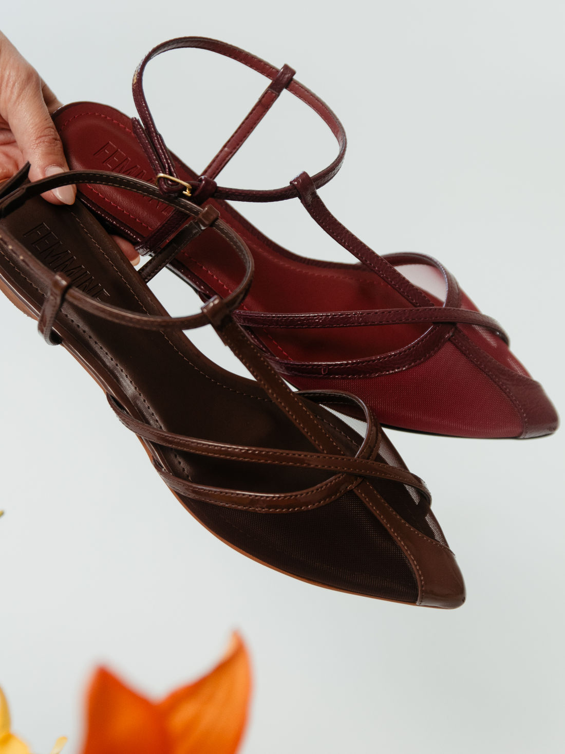 Sapatilha Slingback em Tela Rihanna Marsala Sapatilha Slingback em Tela Rihanna Marsala