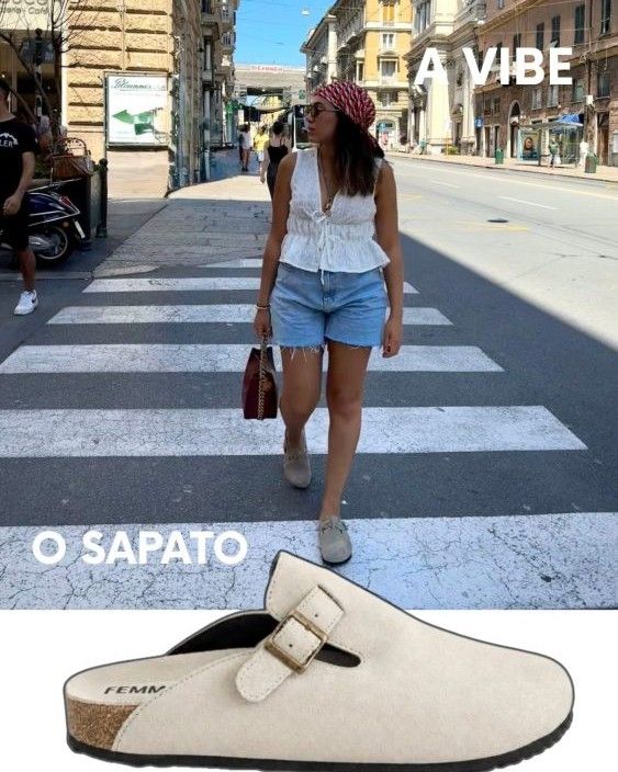 Clog Couro Legítimo Arizona Off White Clog Couro Legítimo Arizona Off White
