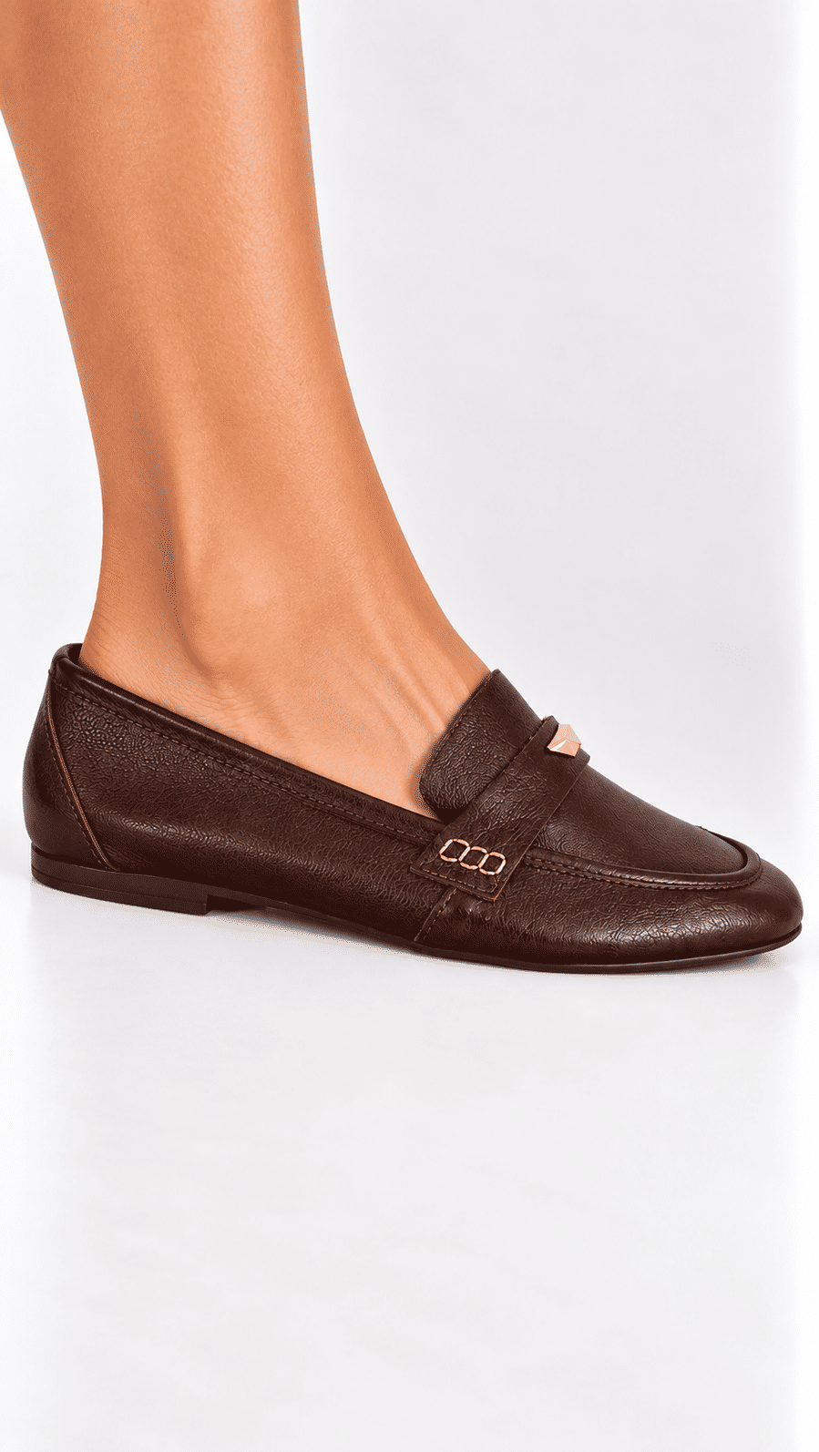 LOAFER LAUREN COURO ORIGINAL LAUREN MARROM LOAFER LAUREN COURO ORIGINAL LAUREN MARROM