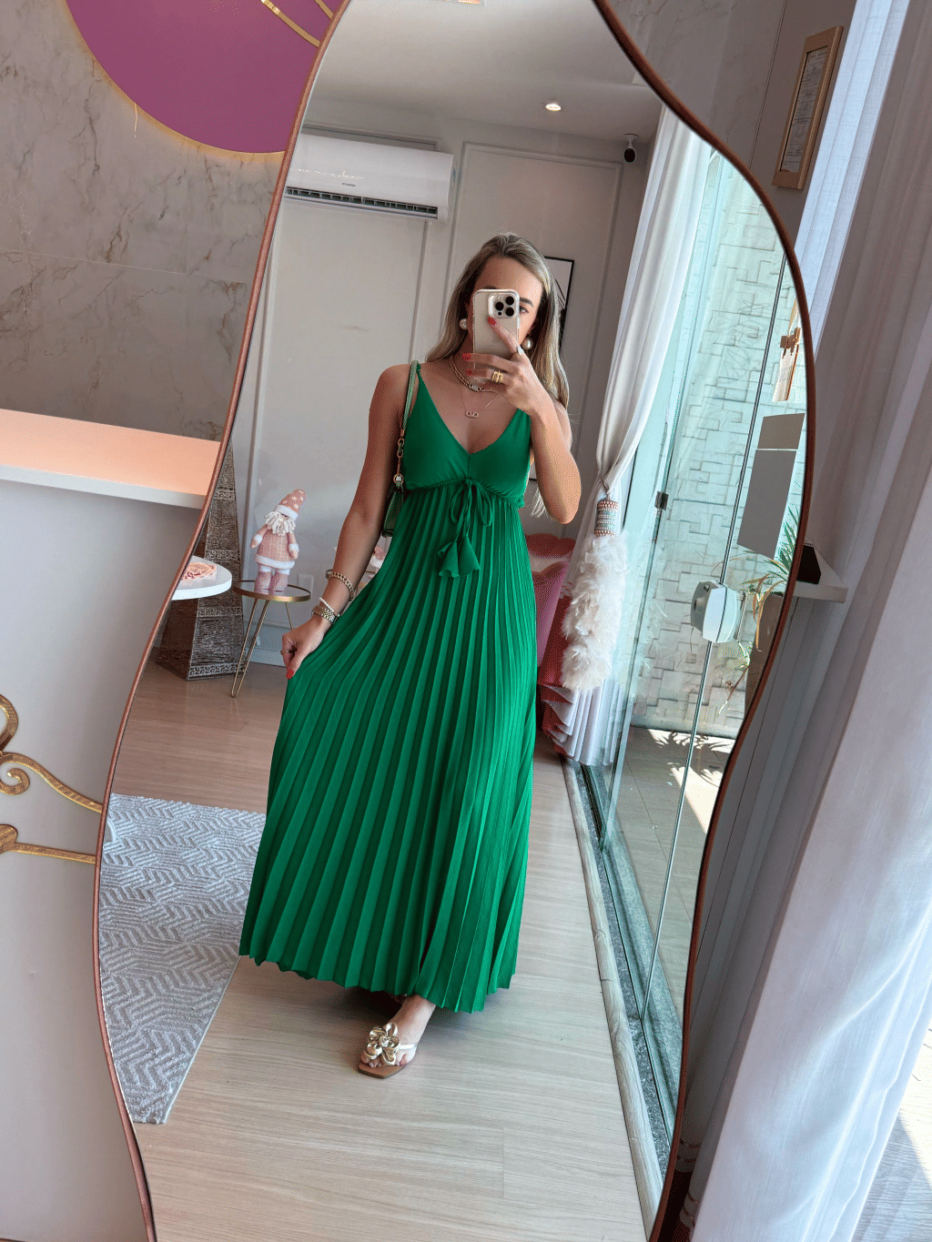Vestido Plissado Romana Vestido Plissado Romana