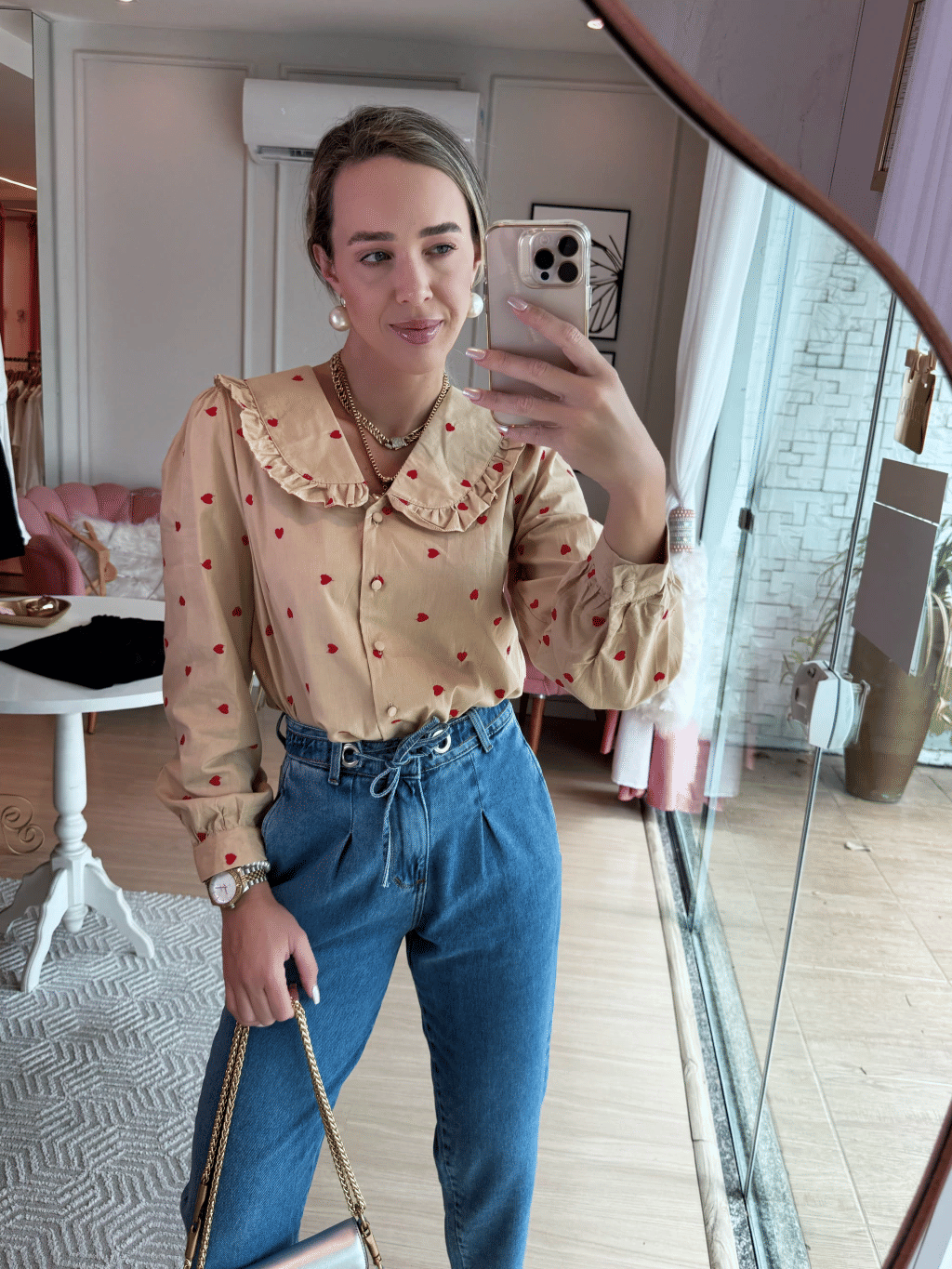 Blusa Mel Corações Blusa Mel Corações