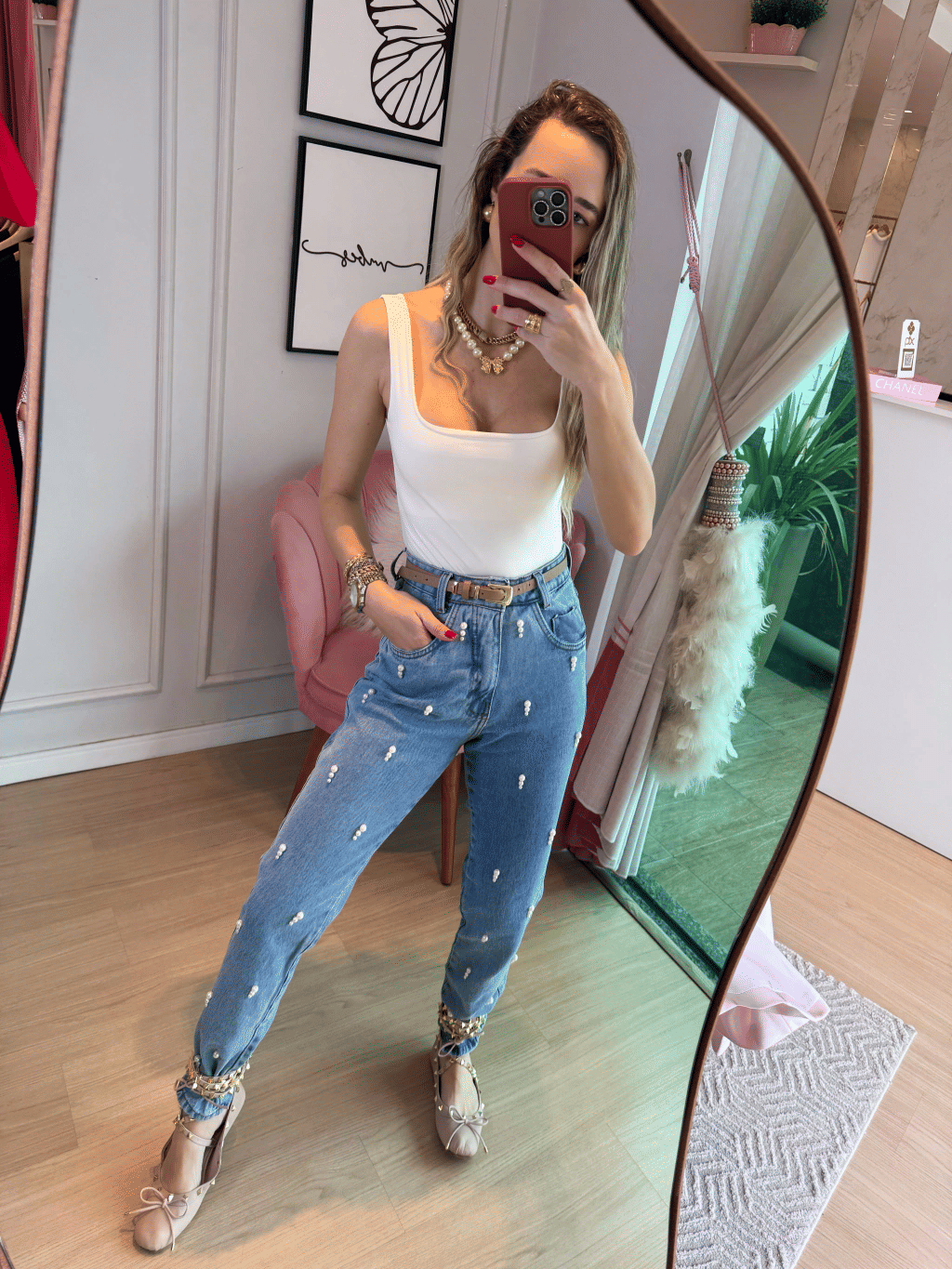 Calça Mon Pérolas Calça Mon Pérolas