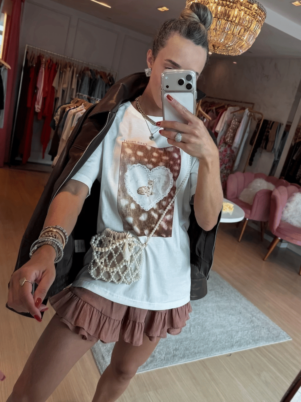 Camiseta Bambi Deer Print Camiseta Bambi Deer Print