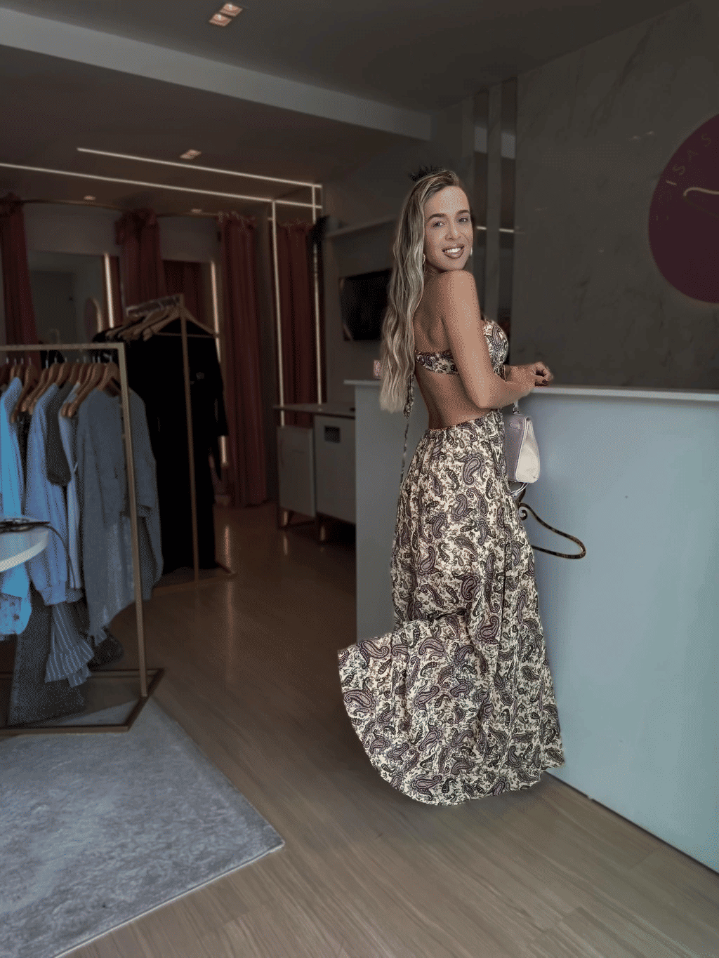 Vestido Chiffon Rose Vestido Chiffon Rose
