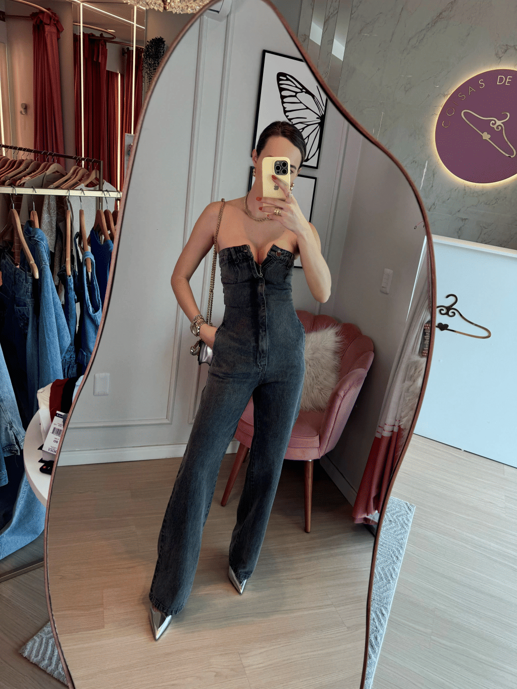 Macacão Jeans Sara Macacão Jeans Sara