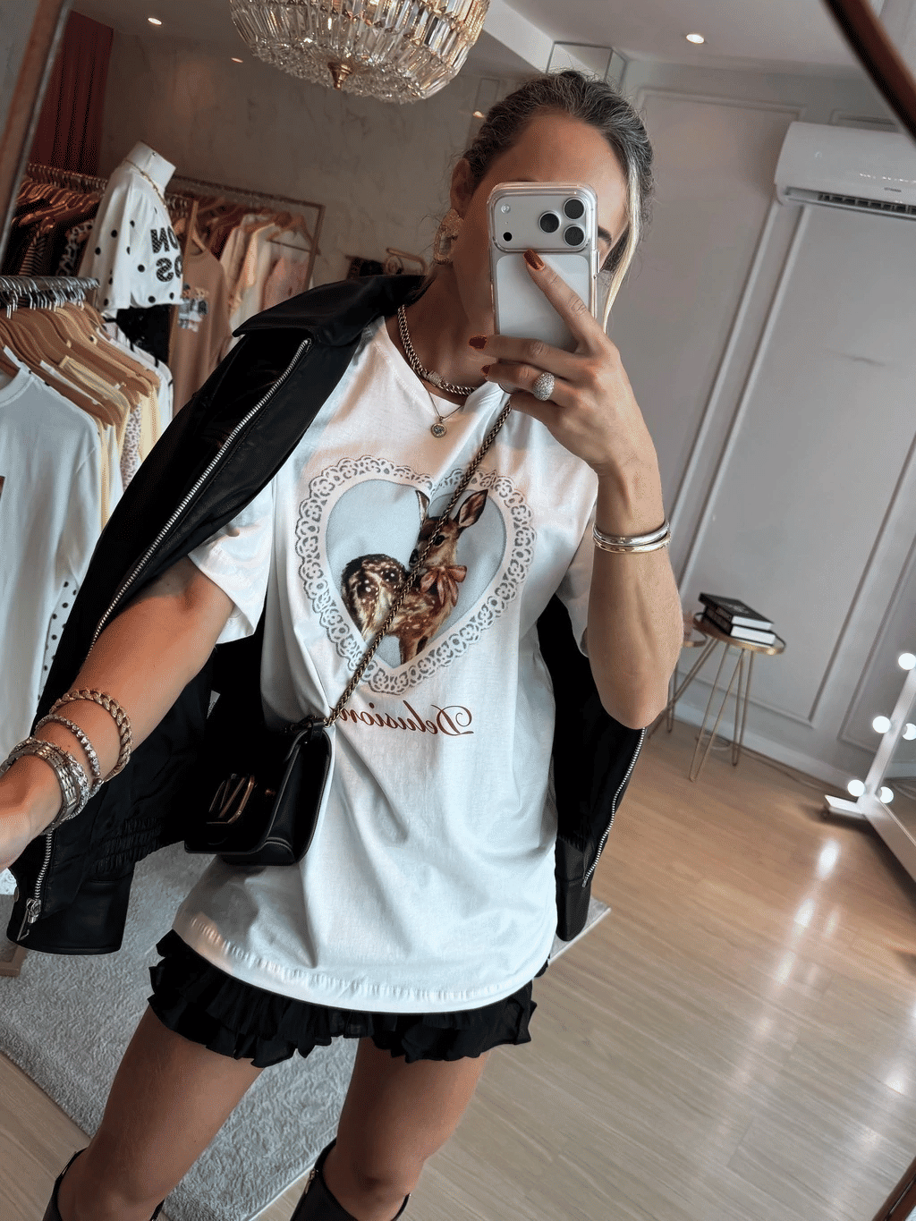 Camiseta Bambi Coração Camiseta Bambi Coração