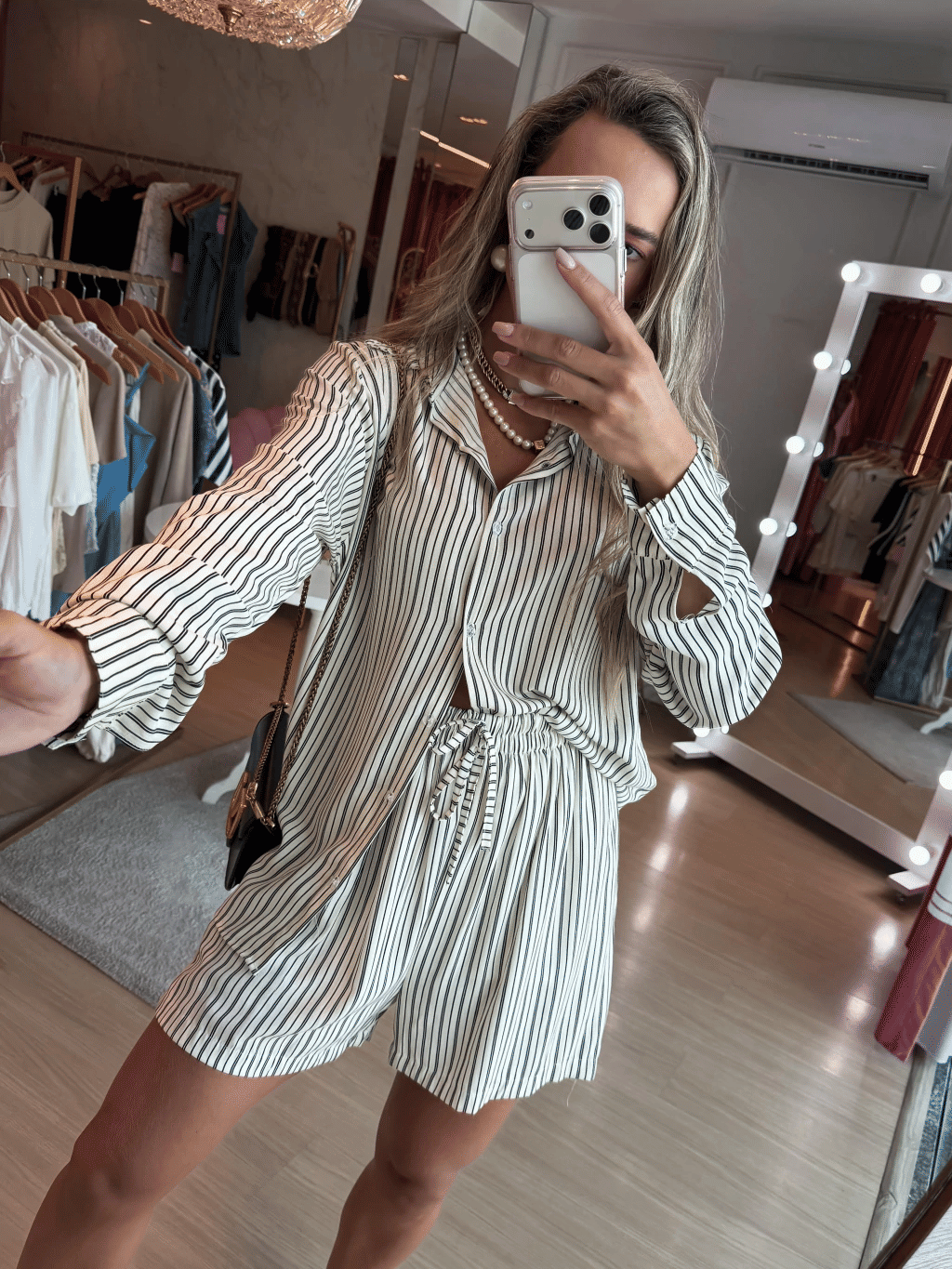 Conjunto Kimono Short Listras Conjunto Kimono Short Listras