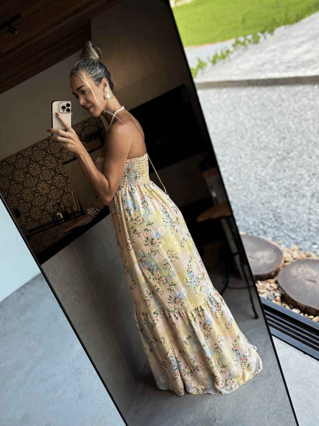 Vestido Esmeral Flores Vestido Esmeral Flores