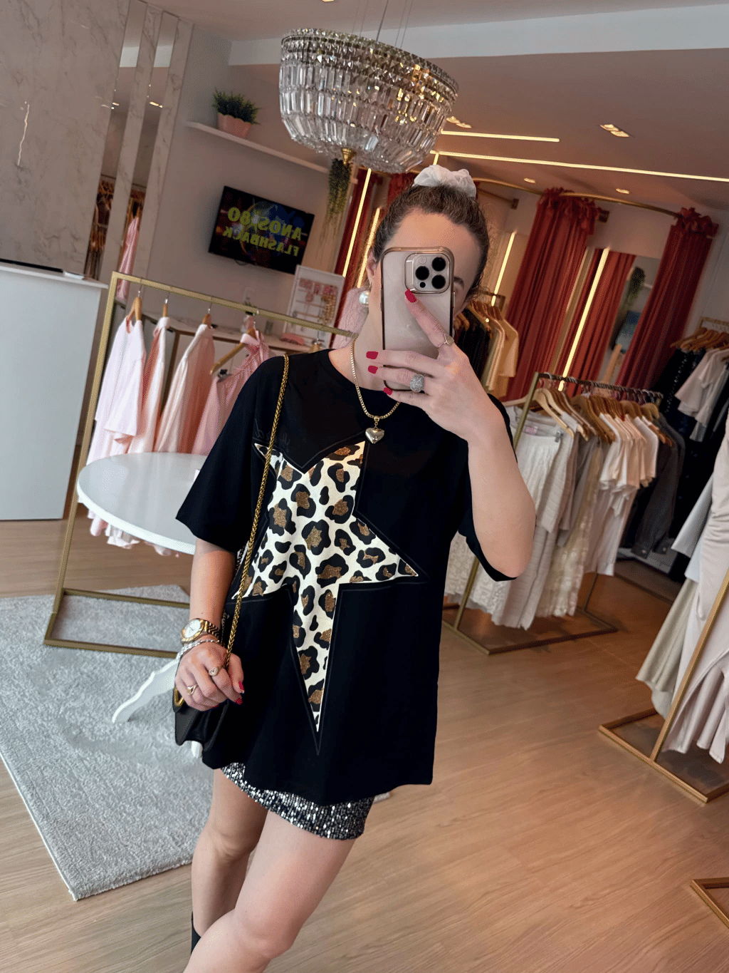 Camiseta Estrela Leopard Camiseta Estrela Leopard