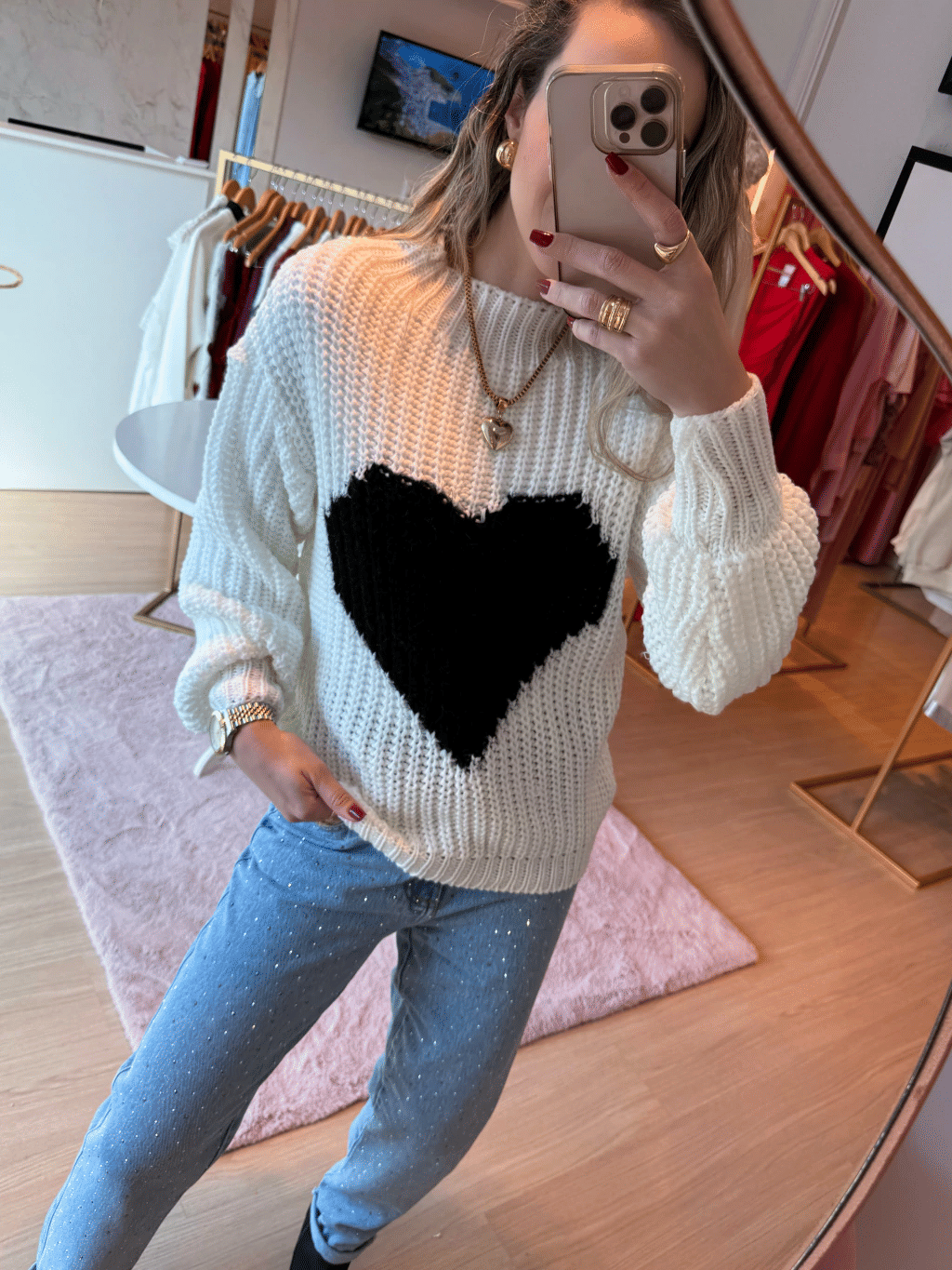 Blusa Trico Coração