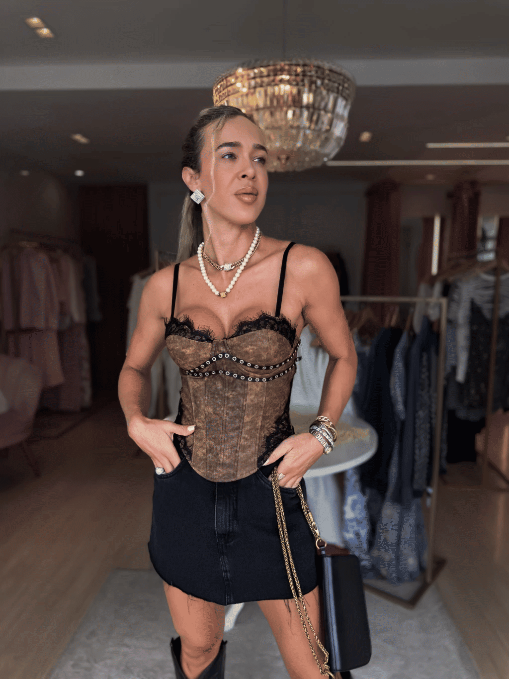 Corselet Courino Renda Corselet Courino Renda