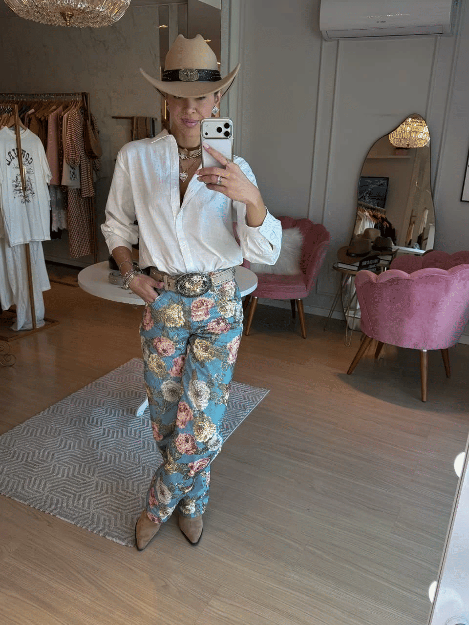 Calça Vintage Rose Calça Vintage Rose