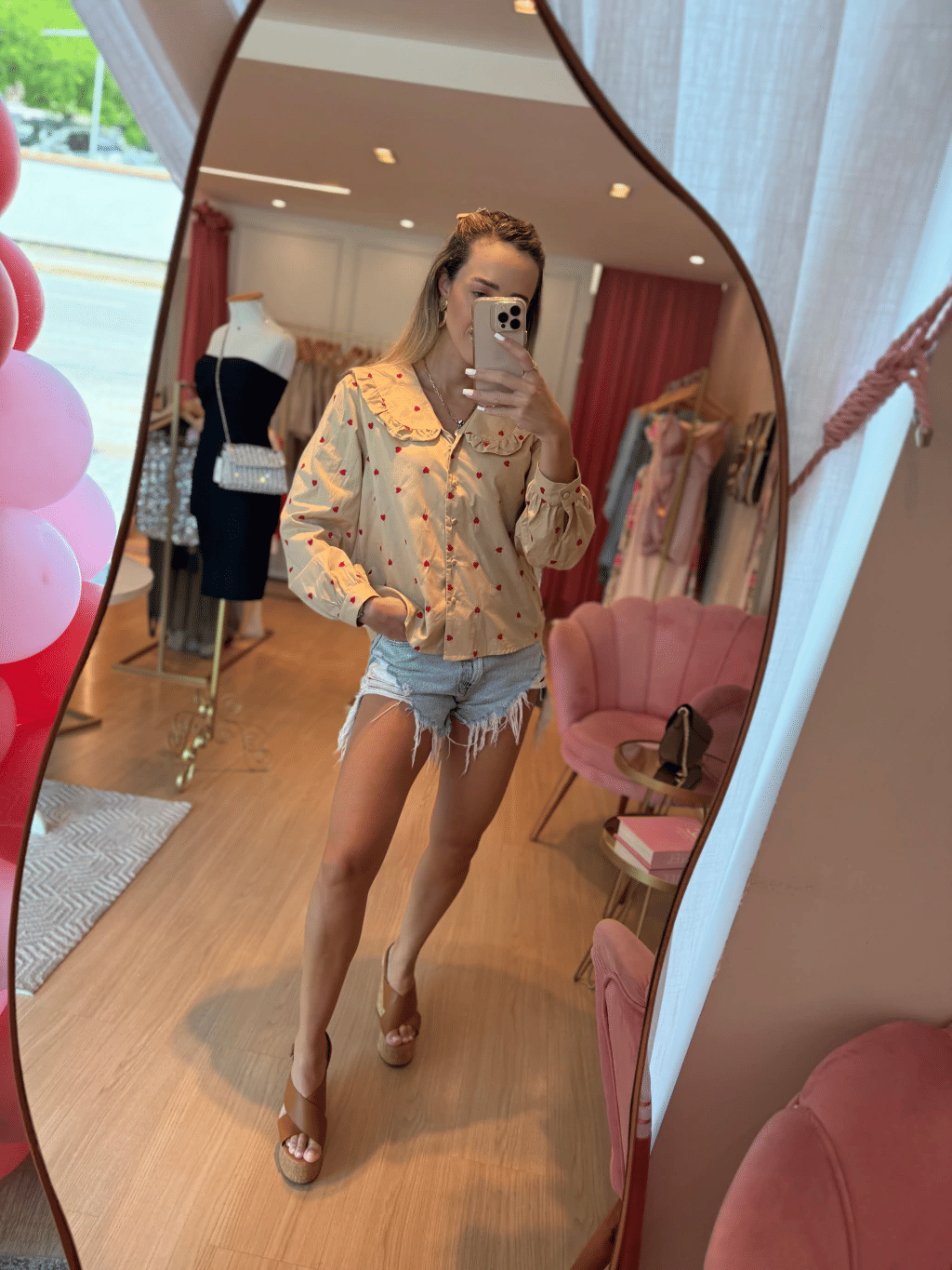 Blusa Mel Corações Blusa Mel Corações
