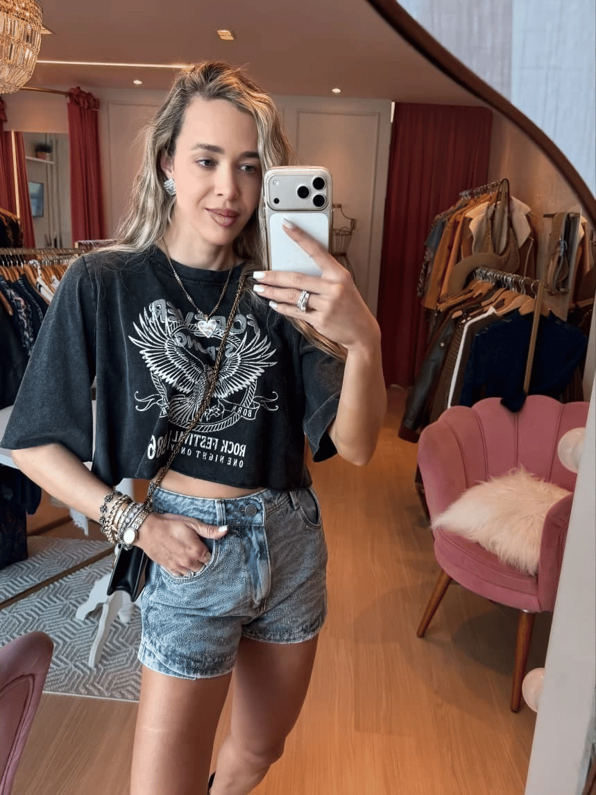 Short Jeans Strass Short Jeans Strass