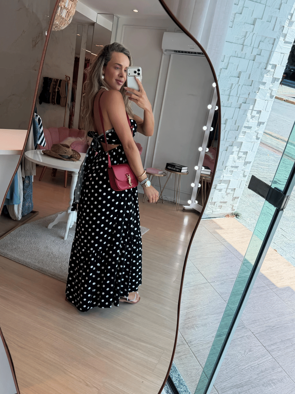 Vestido Longo Poá Divana Vestido Longo Poá Divana