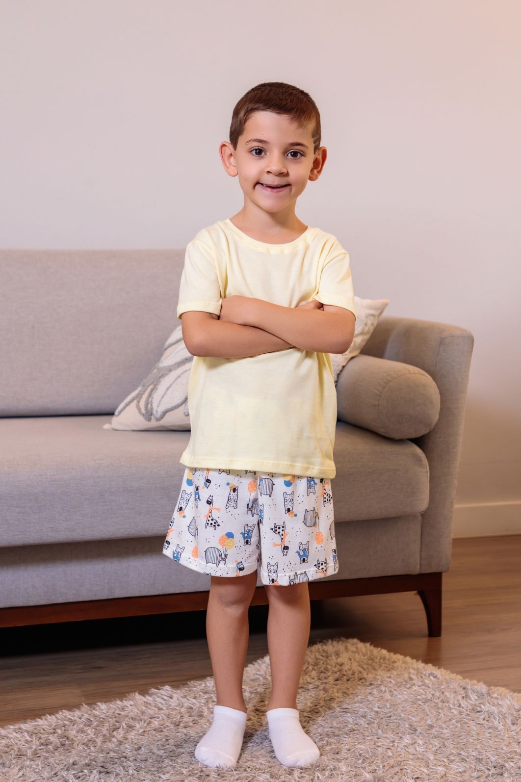 Pijama Infantil Unissex Algodão Estampa para Colorir