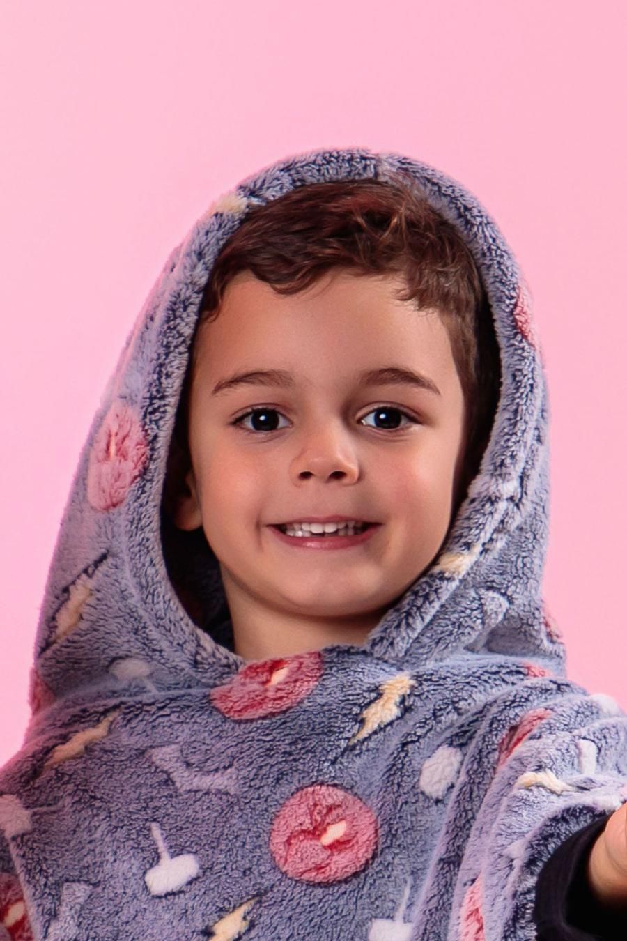 Poncho com Gorro Unissex