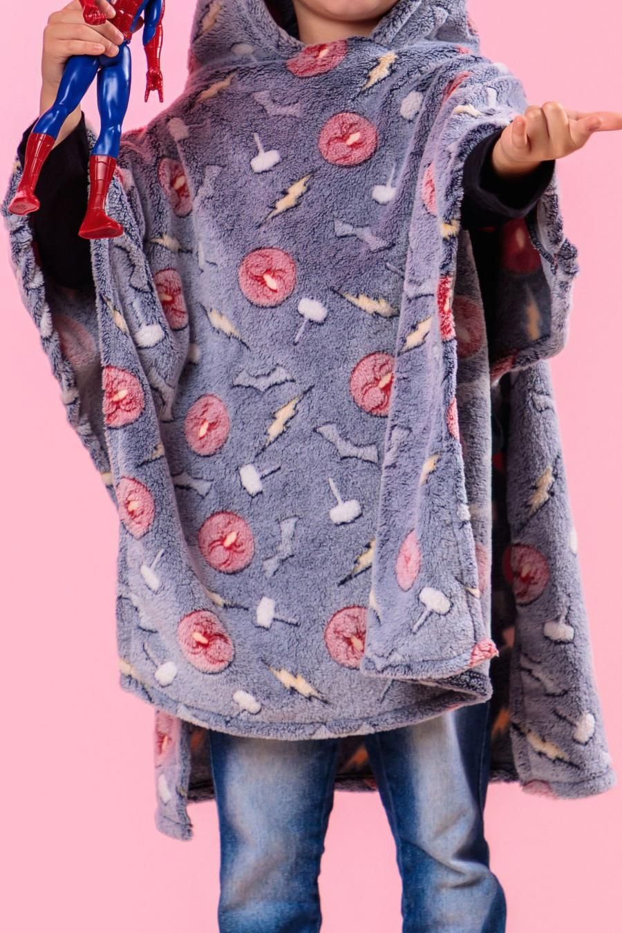  Poncho com Gorro Unissex