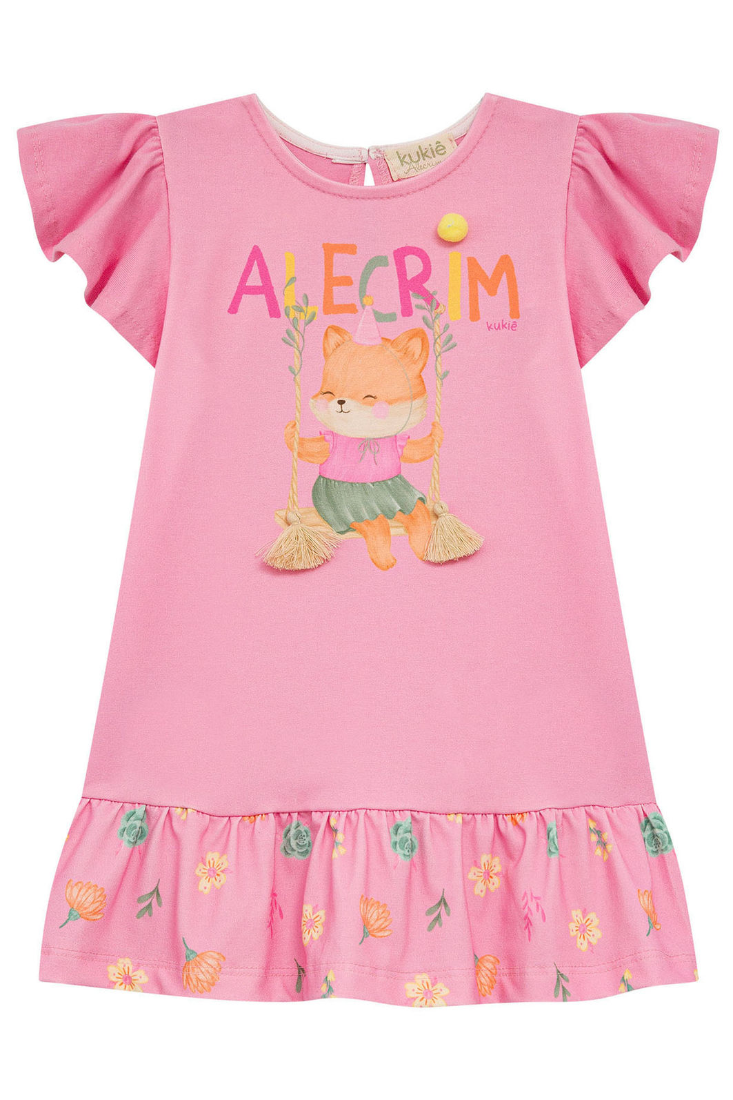 Vestido em cotton 95537 Kukiê Bebê Menina Vestido em cotton 95537 Kukiê Bebê Menina