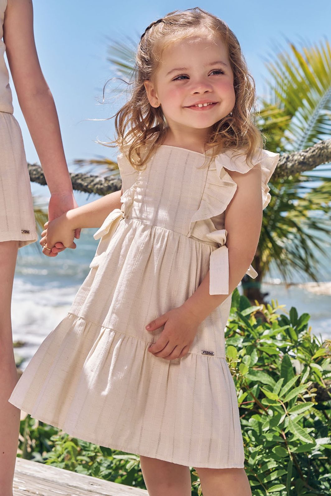 Vestido em blend de linho bordado 96590 Infanti Infantil Menina Vestido em blend de linho bordado 96590 Infanti Infantil Menina