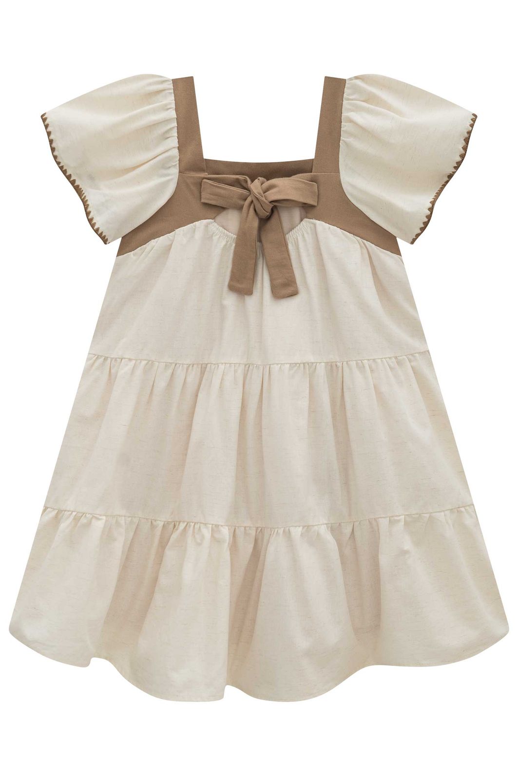 Vestido em linho deluxe 98882 Infanti Infantil Menina Vestido em linho deluxe 98882 Infanti Infantil Menina