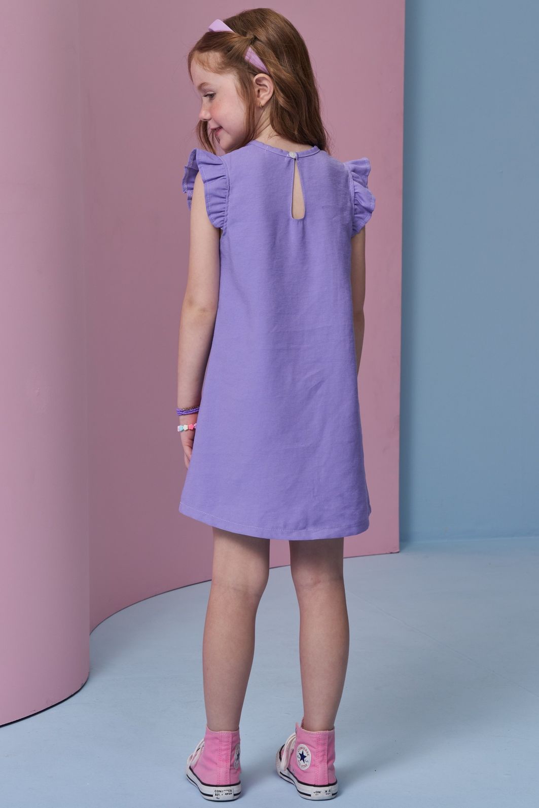 Vestido em blend de viscose 93214 Infanti Infantil Menina Vestido em blend de viscose 93214 Infanti Infantil Menina