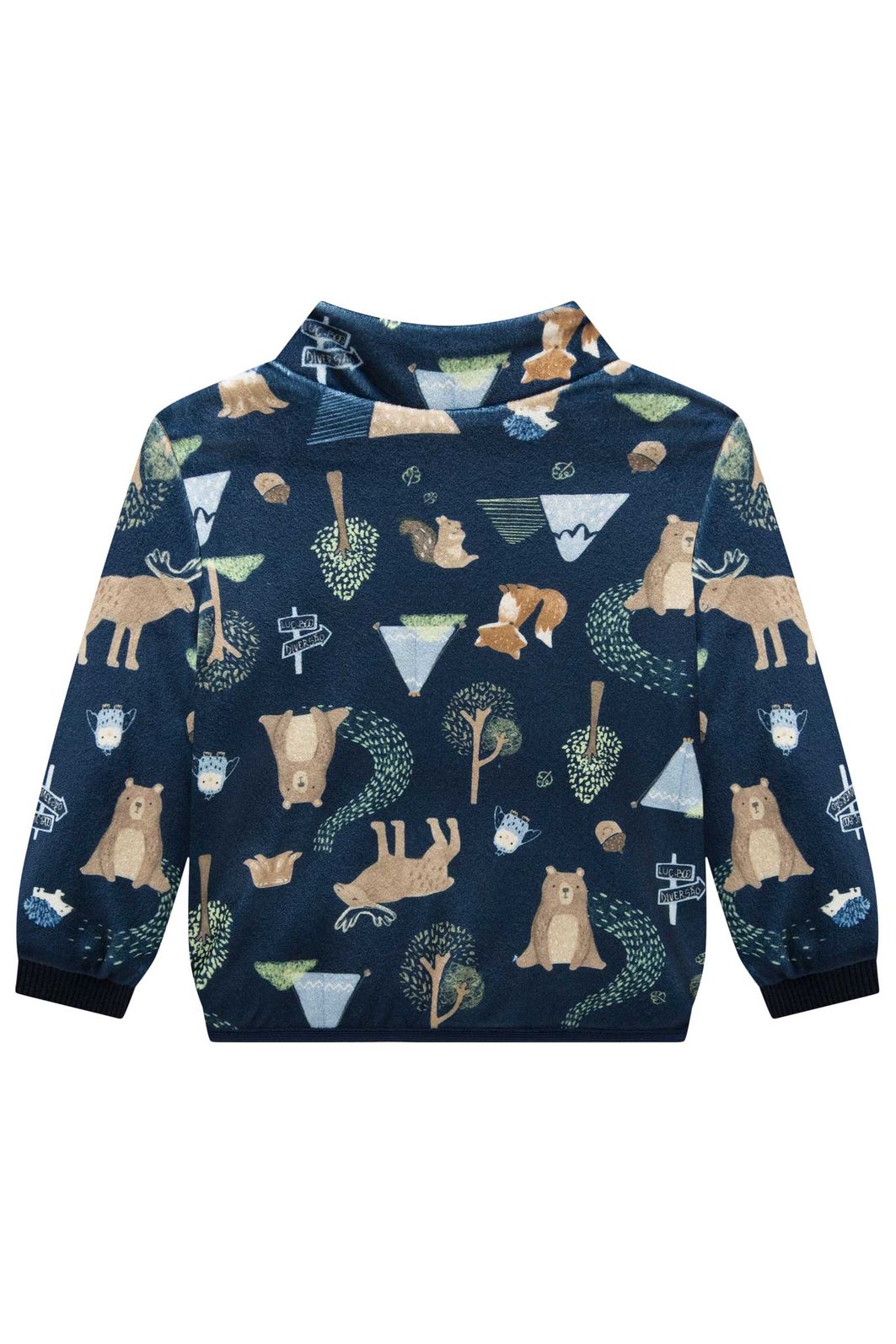 Jaqueta reversível em fleece luxo e pelo carneirinho 91733 LucBoo Bebê Menino Jaqueta reversível em fleece luxo e pelo carneirinho 91733 LucBoo Bebê Menino