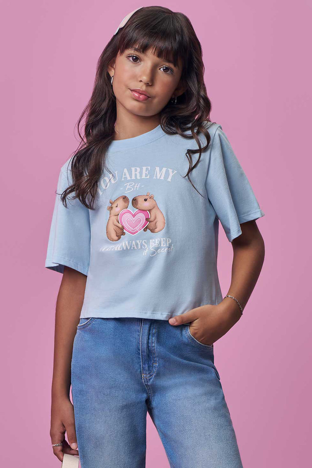 Blusa em meia malha 98490 Vic Teen Menina Blusa em meia malha 98490 Vic Teen Menina