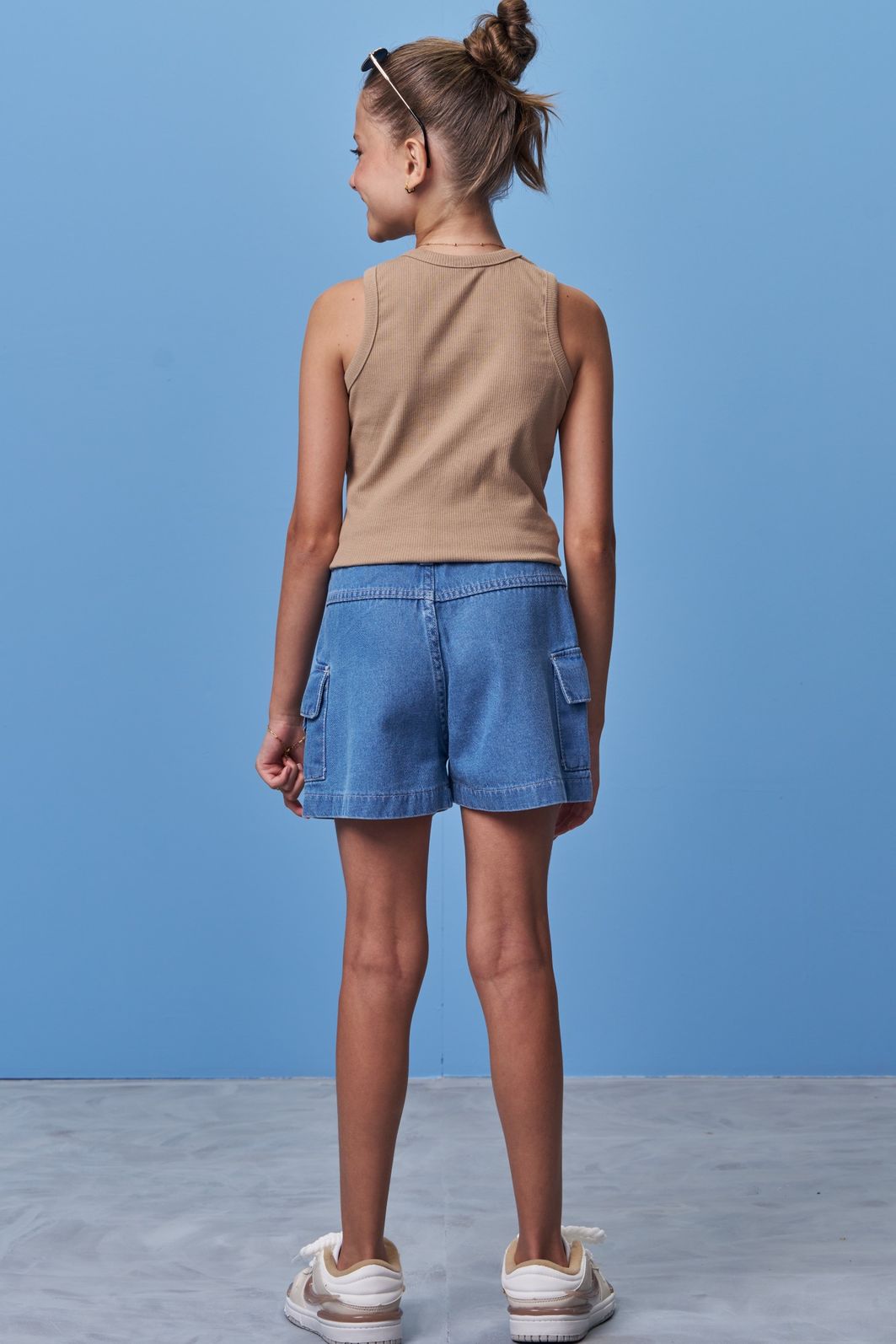 Shorts em jeans 97954 Vic Teen Menina Shorts em jeans 97954 Vic Teen Menina