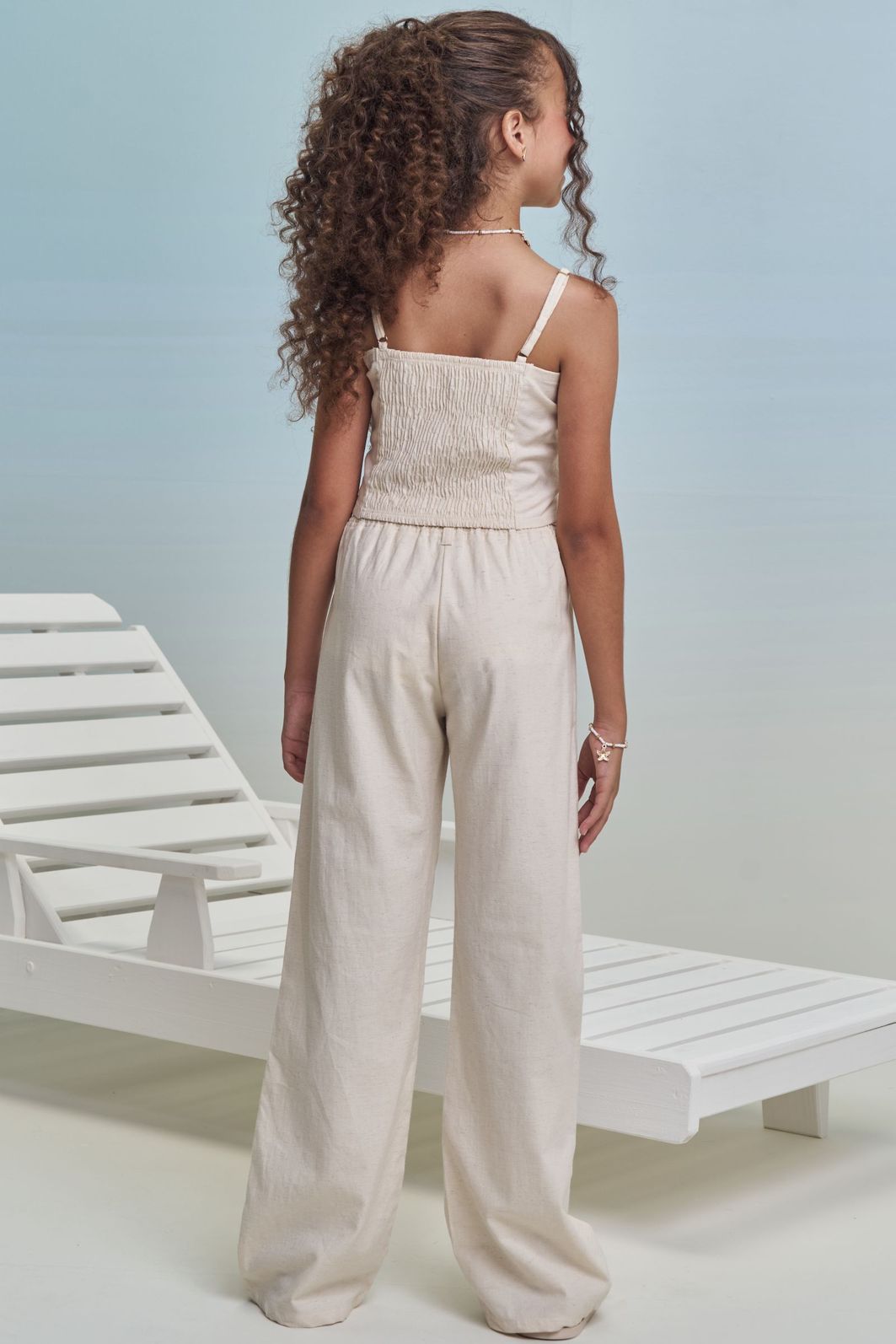 Conjunto de top e calça em linho santorini 99457 Lilimoon Teen Menina Conjunto de top e calça em linho santorini 99457 Lilimoon Teen Menina