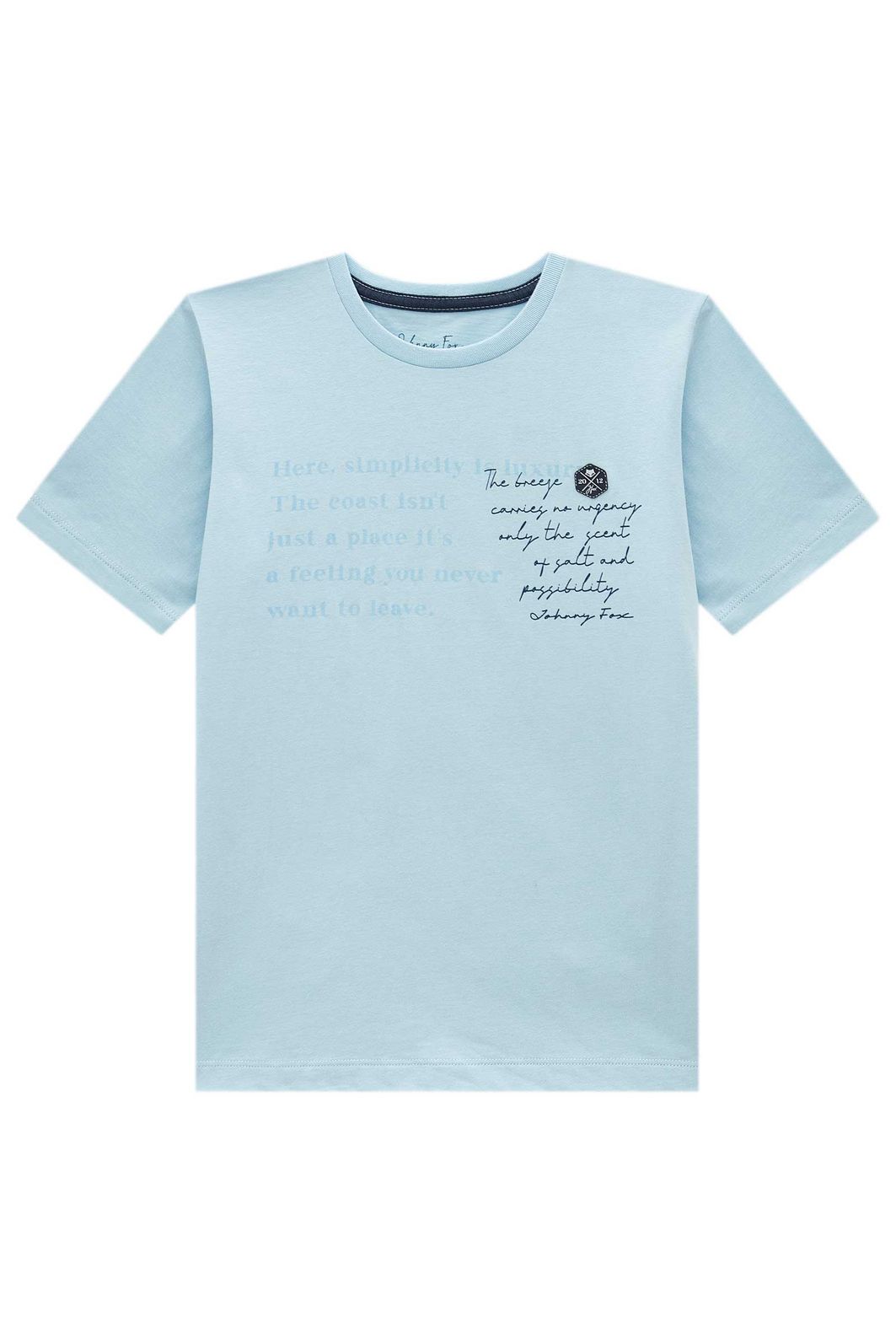Camiseta em meia malha 98654 Johnny Fox Teen Menino Camiseta em meia malha 98654 Johnny Fox Teen Menino