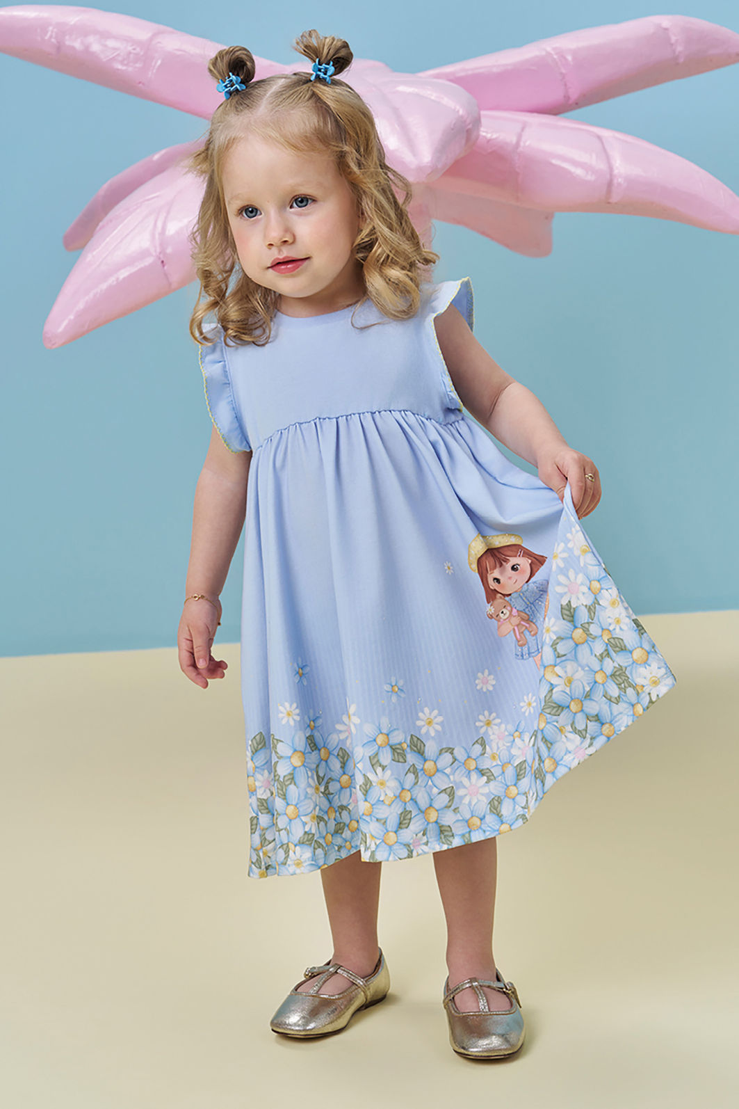 Vestido em cotton 94716 Kukiê Bebê Menina Vestido em cotton 94716 Kukiê Bebê Menina
