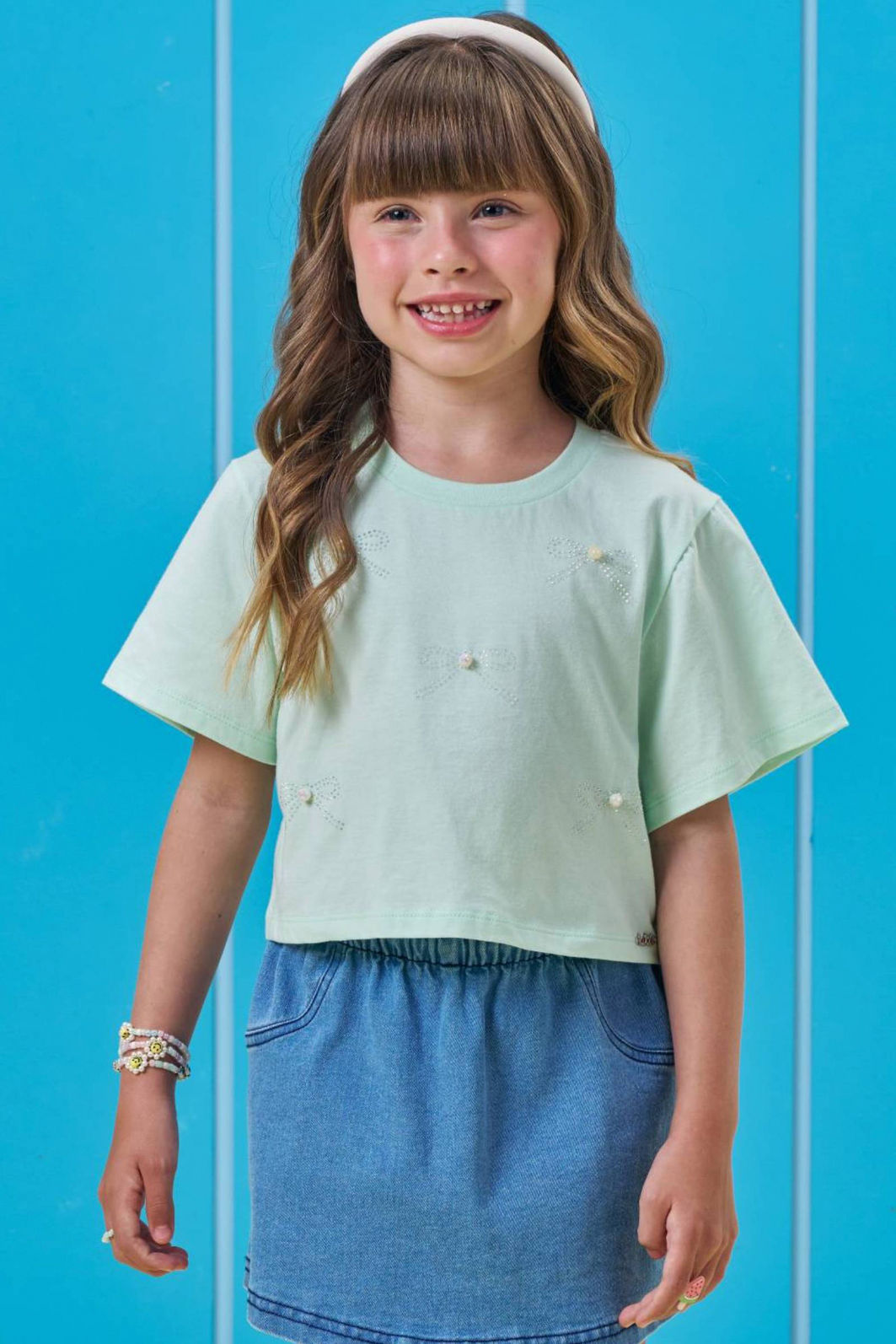 Blusa em meia malha 95076 Kukiê Infantil Menina Blusa em meia malha 95076 Kukiê Infantil Menina