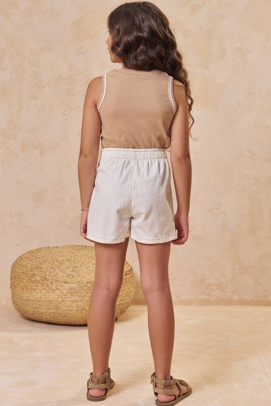 Conjunto de regata em ribana 1x1 e short saia em sarja com elastano 95507 Lilimoon Teen Menina Conjunto de regata em ribana 1x1 e short saia em sarja com elastano 95507 Lilimoon Teen Menina