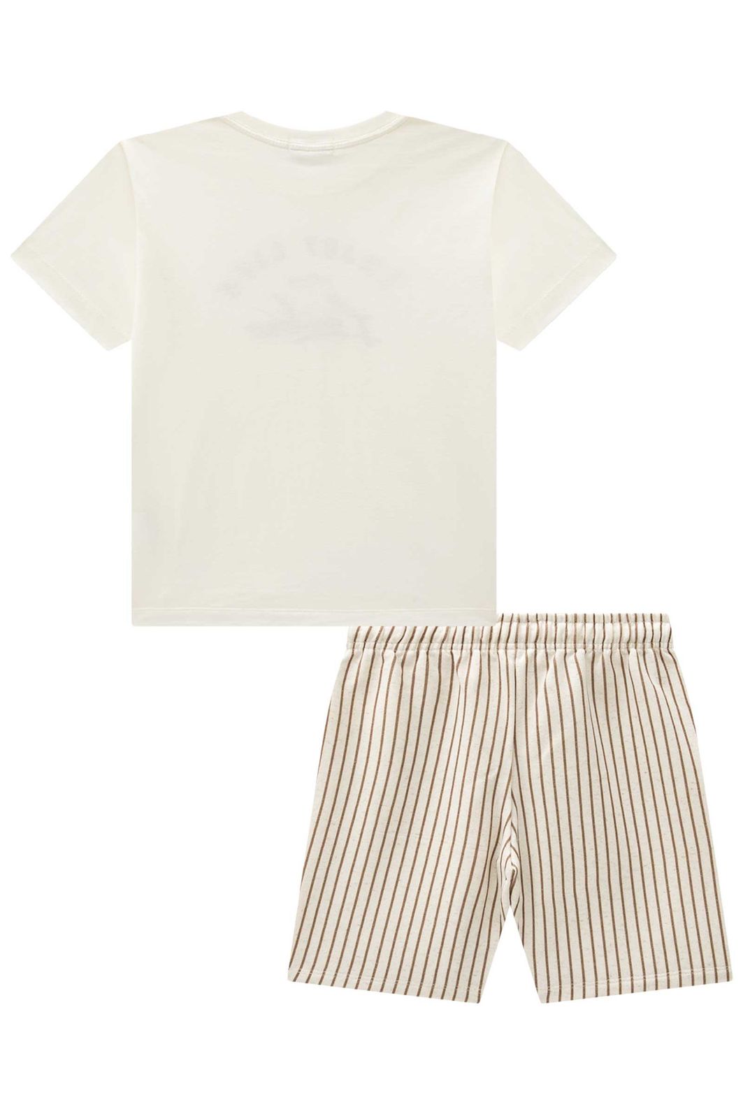Conjunto de camiseta em meia malha e bermuda em moletom linho sem pelúcia 96396 LucBoo Infantil Menino Conjunto de camiseta em meia malha e bermuda em moletom linho sem pelúcia 96396 LucBoo Infantil Menino