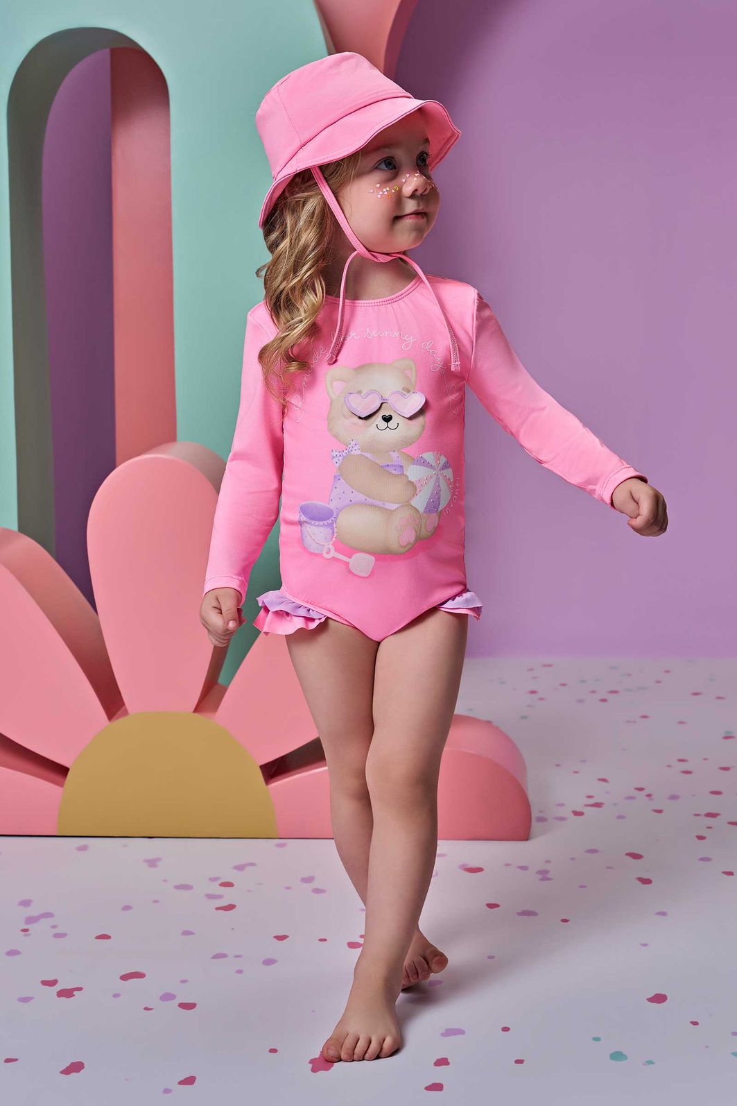 Maiô em malha UV dry com proteção UV 50+ 95587 Infanti Bebê Menina Maiô em malha UV dry com proteção UV 50+ 95587 Infanti Bebê Menina