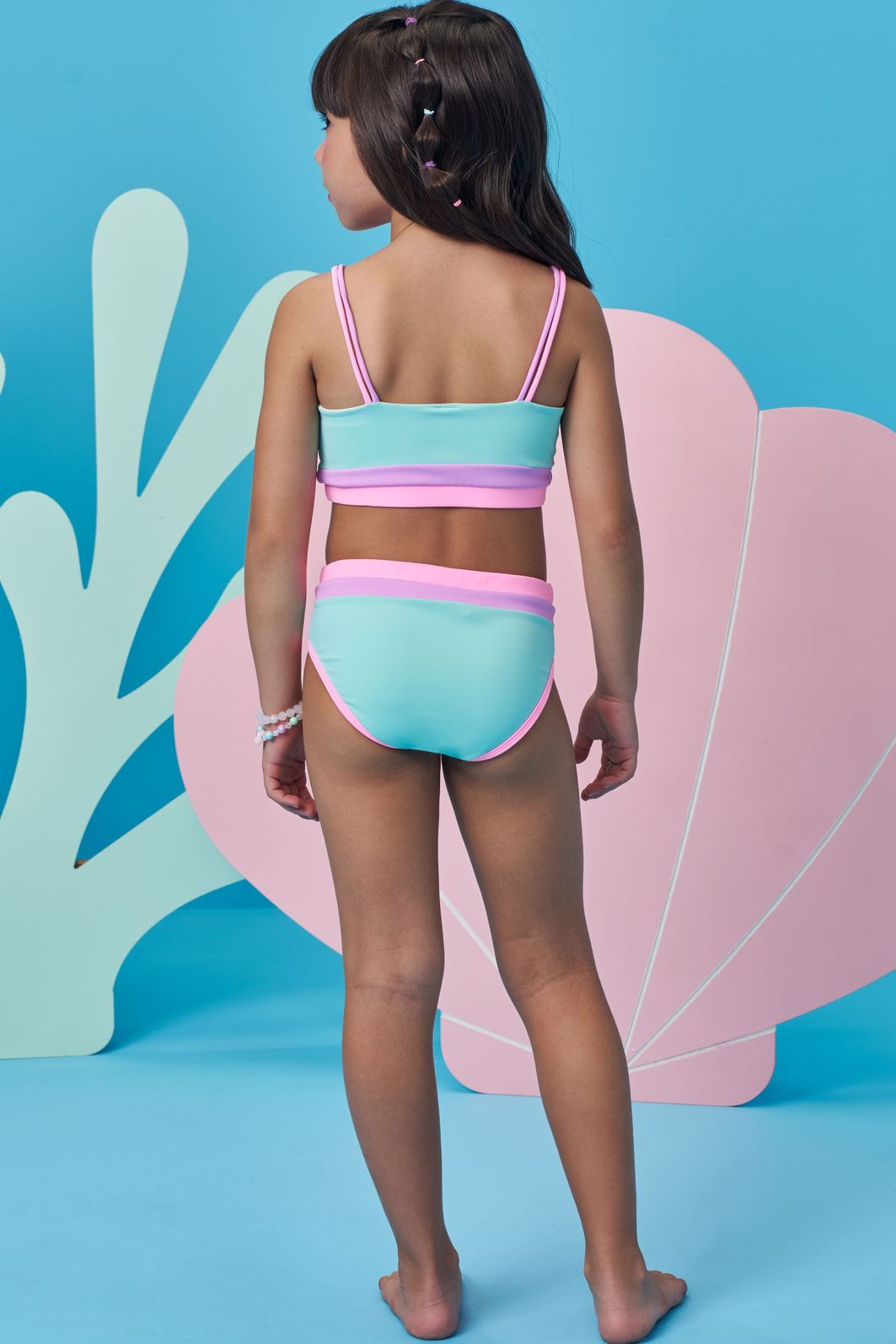 Biquíni em malha poliamida com proteção UV 50+ 98394 Infanti Infantil Menina Biquíni em malha poliamida com proteção UV 50+ 98394 Infanti Infantil Menina