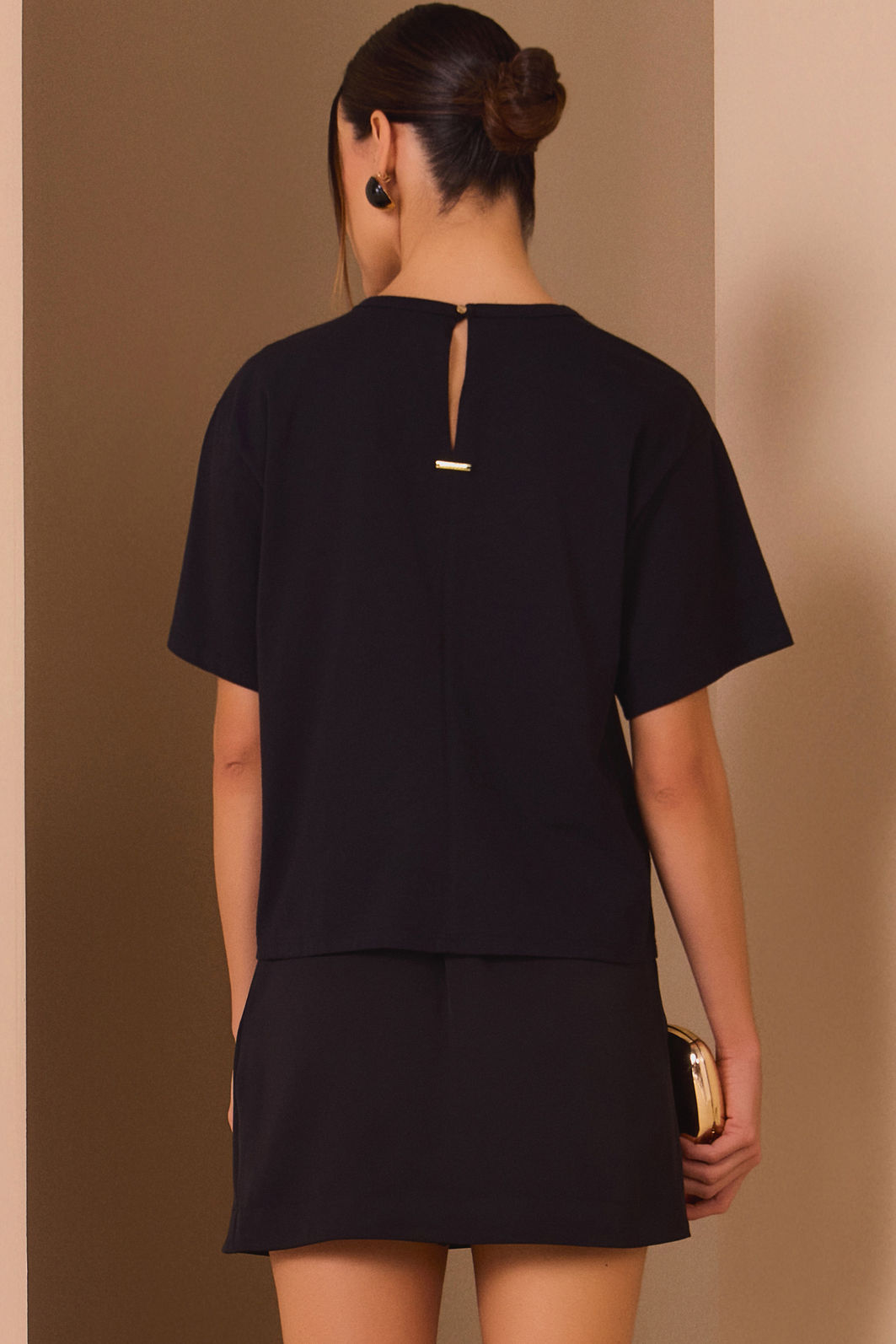 Blusa em malha de algodão premium 98444 Linzzi Blusa em malha de algodão premium 98444 Linzzi