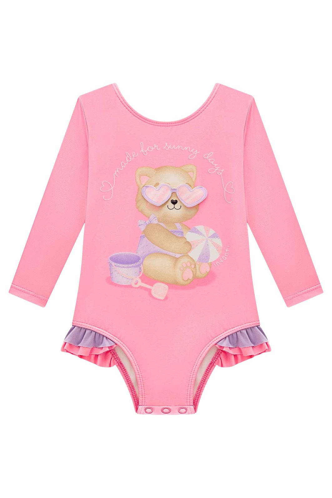 Maiô em malha UV dry com proteção UV 50+ 95587 Infanti Bebê Menina Maiô em malha UV dry com proteção UV 50+ 95587 Infanti Bebê Menina