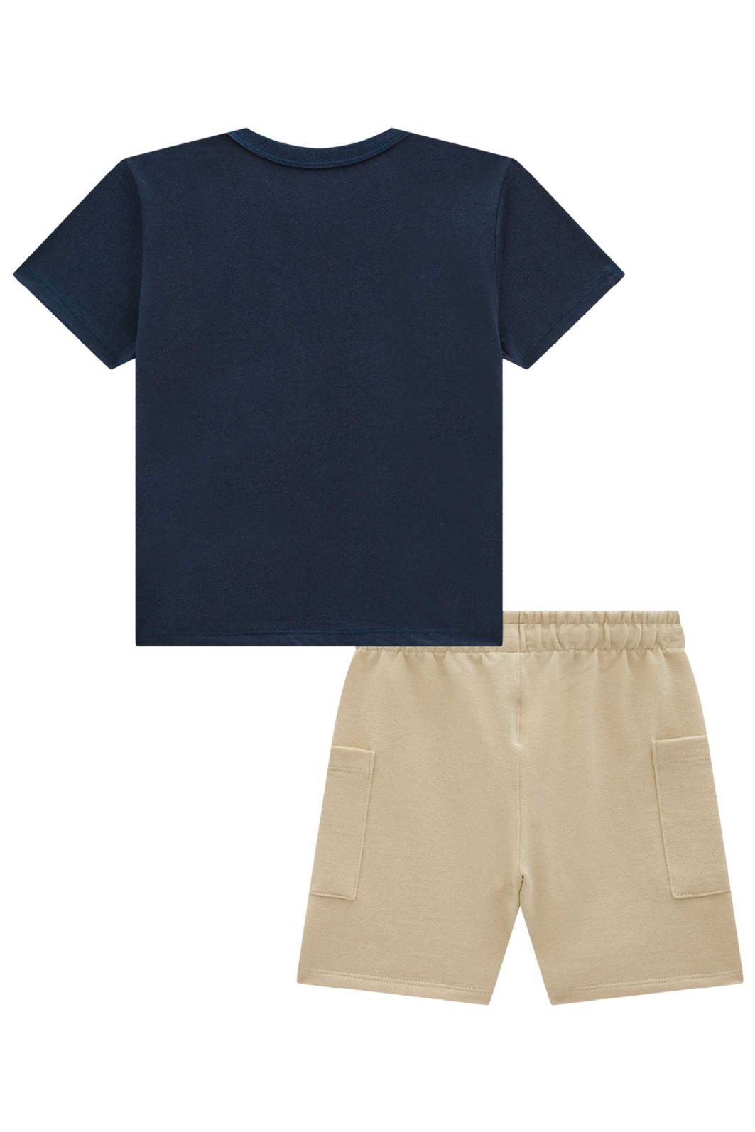 Conjunto de camiseta em meia malha e bermuda em moletwill com elastano 95178 Johnny Fox Teen Menino Conjunto de camiseta em meia malha e bermuda em moletwill com elastano 95178 Johnny Fox Teen Menino