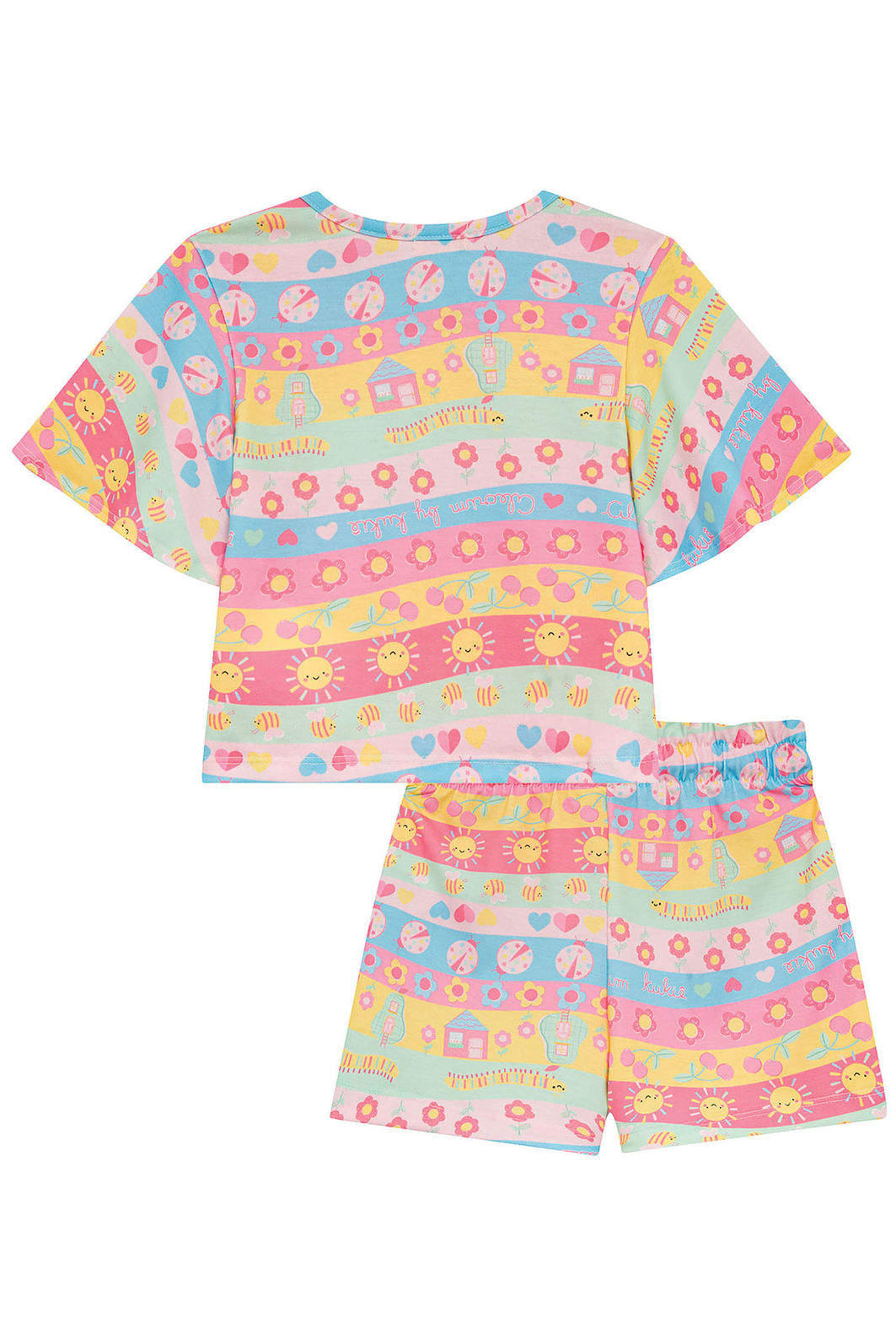 Conjunto de blusa e shorts em malha fresh 94610 Kukiê Infantil Menina Conjunto de blusa e shorts em malha fresh 94610 Kukiê Infantil Menina