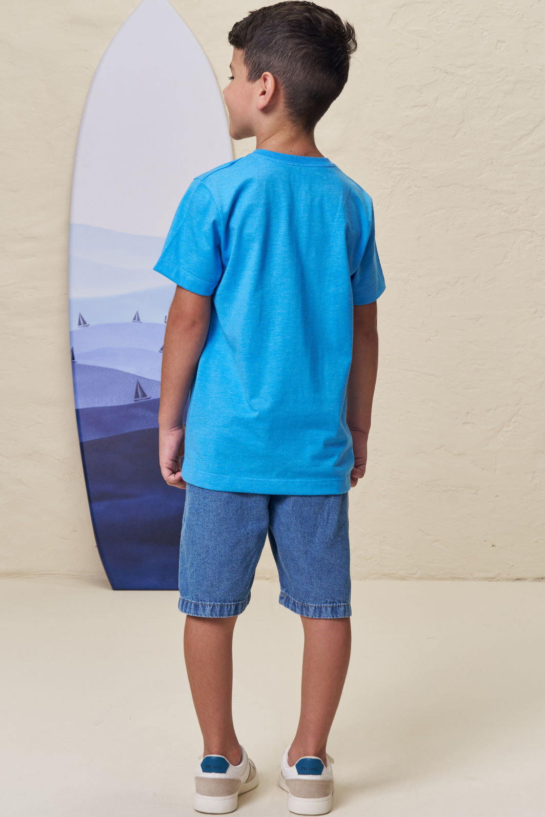 Bermuda em jeans teca 99333 LucBoo Infantil Menino Bermuda em jeans teca 99333 LucBoo Infantil Menino