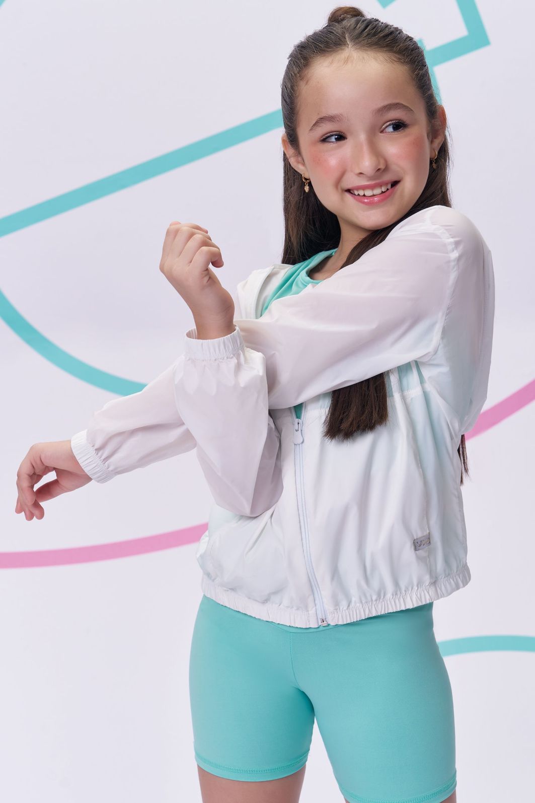 Jaqueta corta vento em air tech 96260 Vic Teen Menina