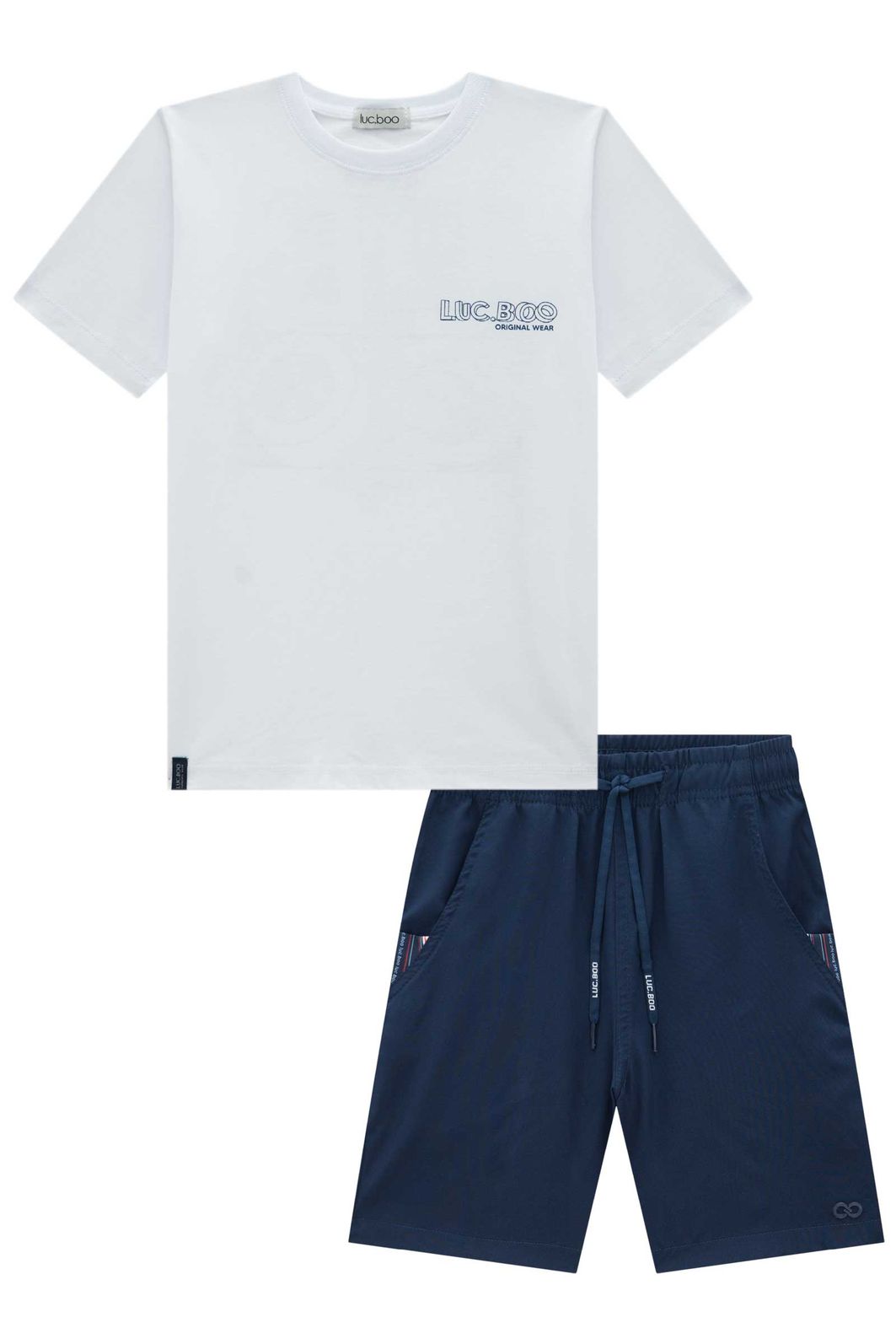 Conjunto de camiseta em meia malha e bermuda em nylon hidronatic supersoft premium 97255 LucBoo Infantil Menino Conjunto de camiseta em meia malha e bermuda em nylon hidronatic supersoft premium 97255 LucBoo Infantil Menino