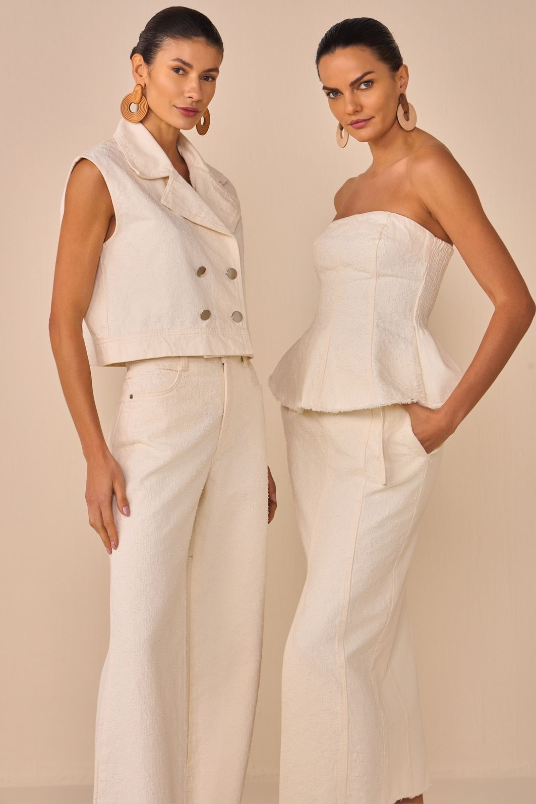 Saia maxi midi em sarja com efeito texturizado 94447 Linzzi Saia maxi midi em sarja com efeito texturizado 94447 Linzzi