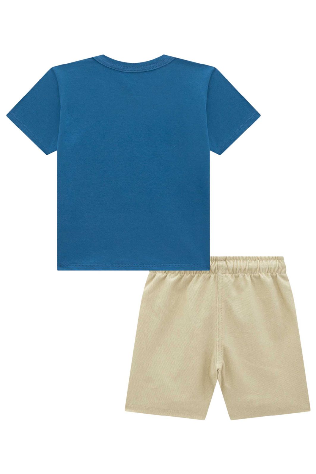 Conjunto de camiseta em meia malha e bermuda em cotton jeans com elastano 95429 Johnny Fox Teen Menino Conjunto de camiseta em meia malha e bermuda em cotton jeans com elastano 95429 Johnny Fox Teen Menino