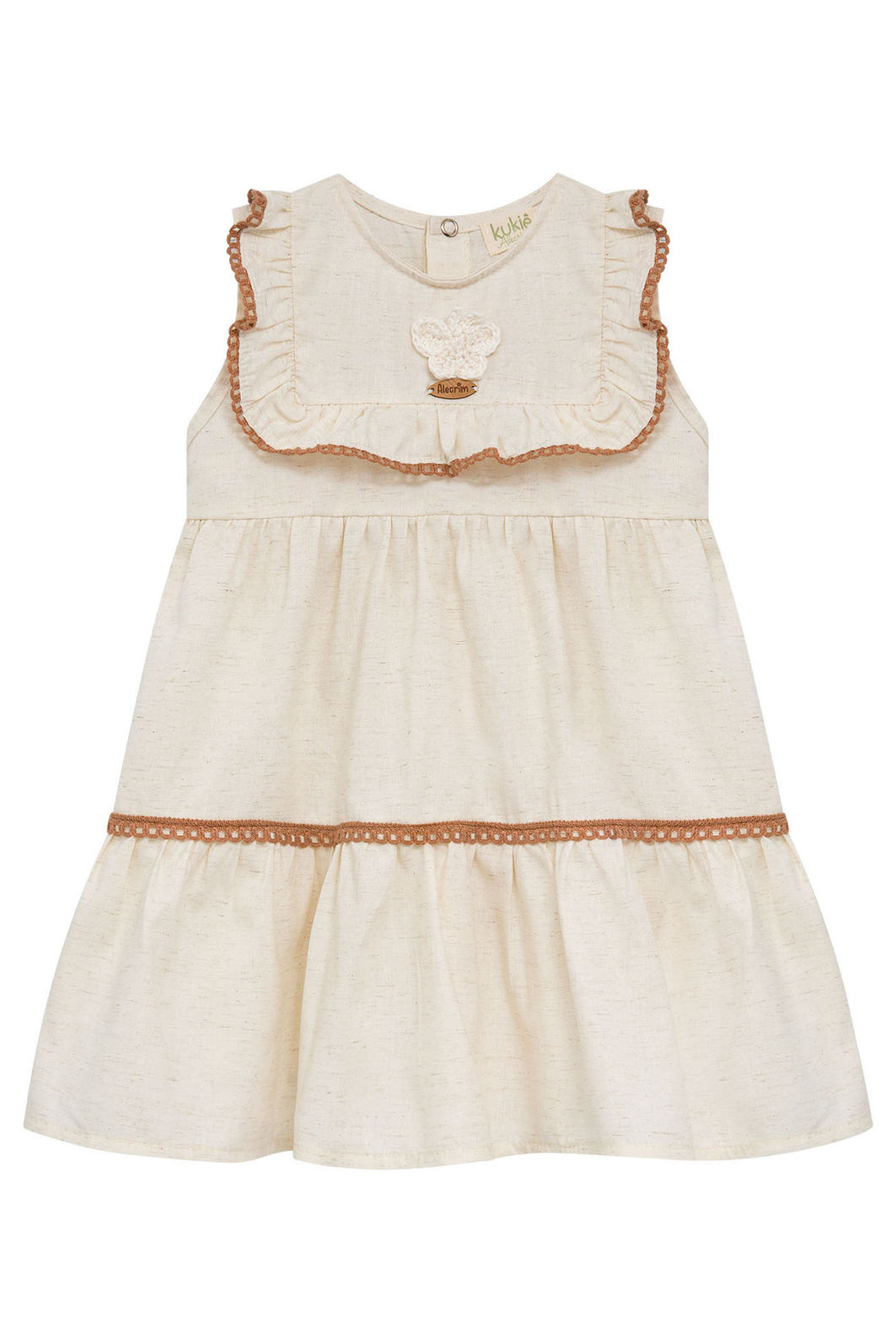 Vestido em linho deluxe 95539 Kukiê Infantil Menina Vestido em linho deluxe 95539 Kukiê Infantil Menina