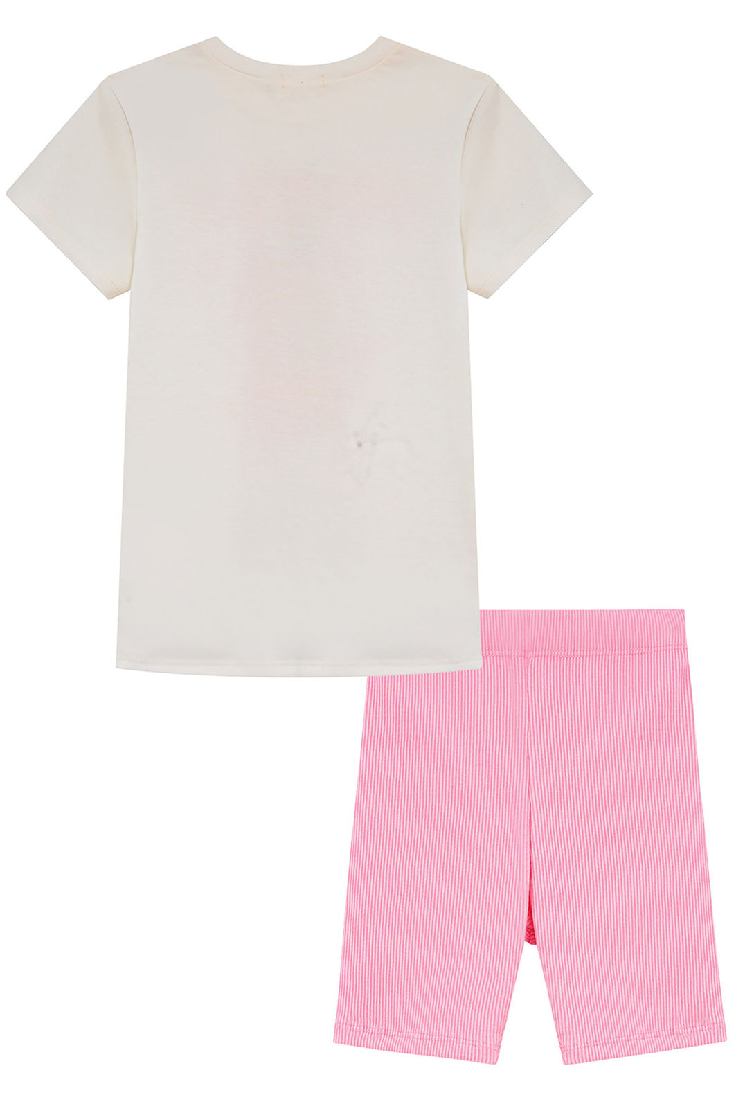 Conjunto de blusa em meia malha e bermuda biker em soft line 95541 Kukiê Infantil Menina Conjunto de blusa em meia malha e bermuda biker em soft line 95541 Kukiê Infantil Menina